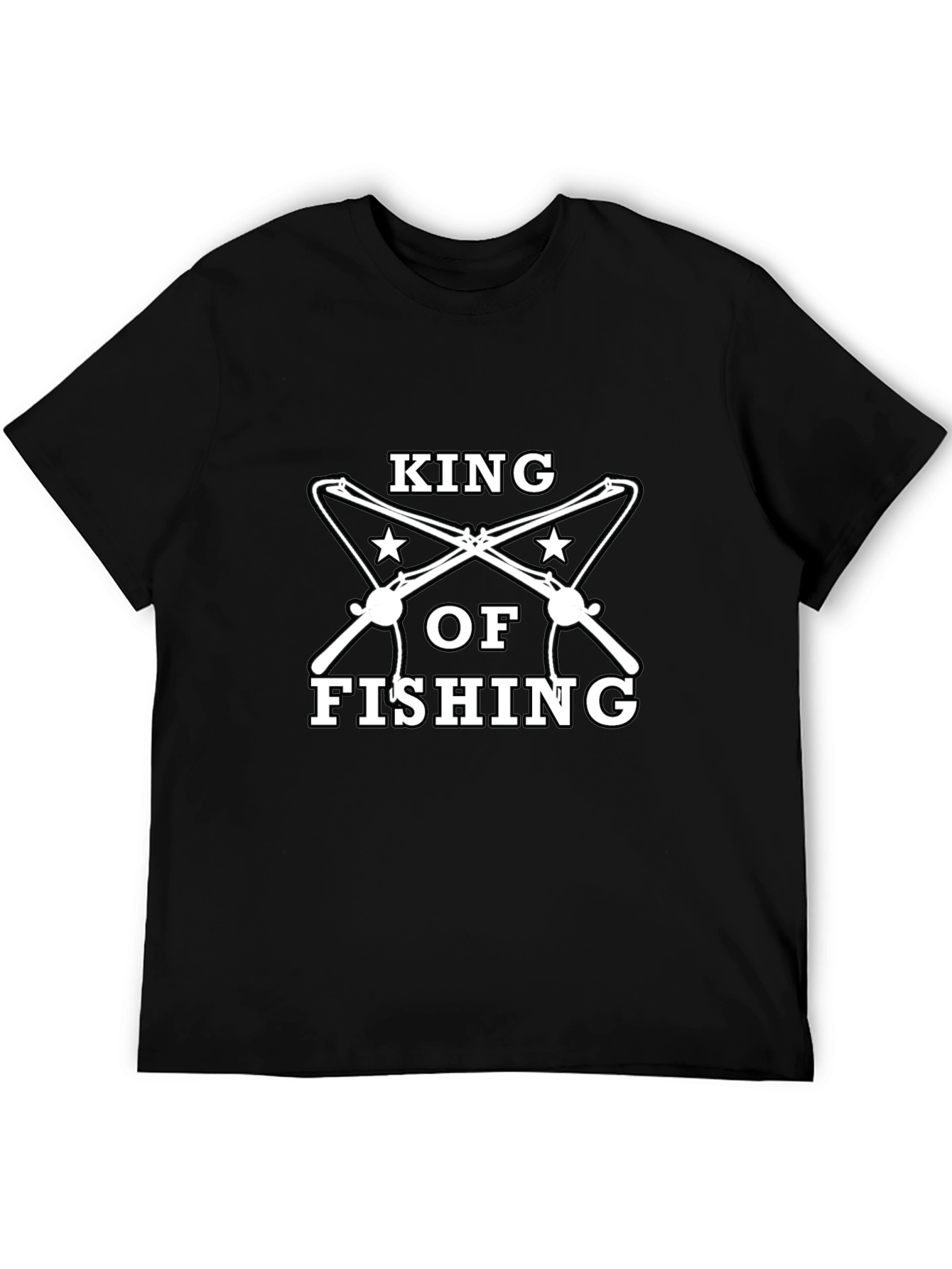 King of Fishing Black Graphic Tee