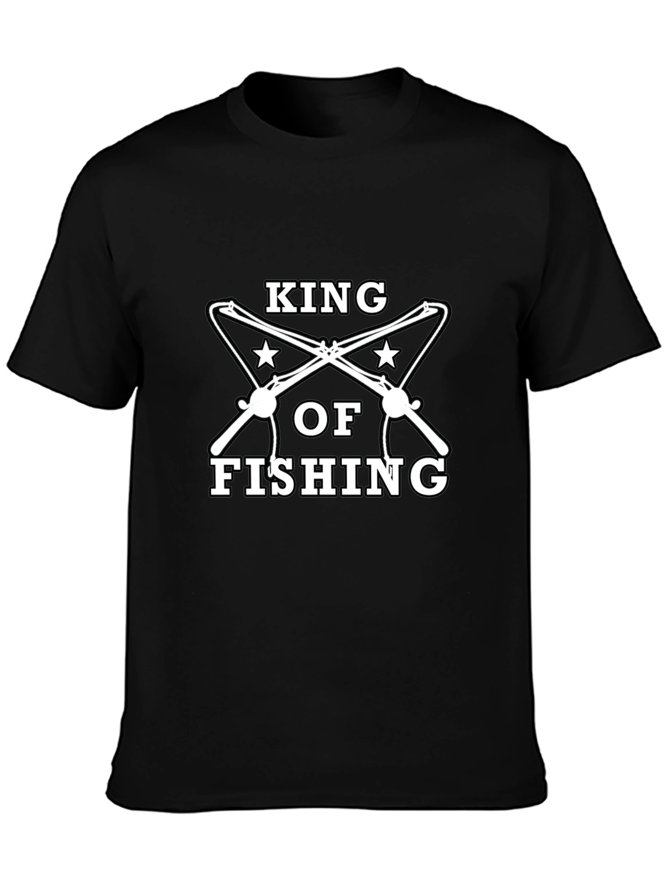 King of Fishing Black Graphic Tee
