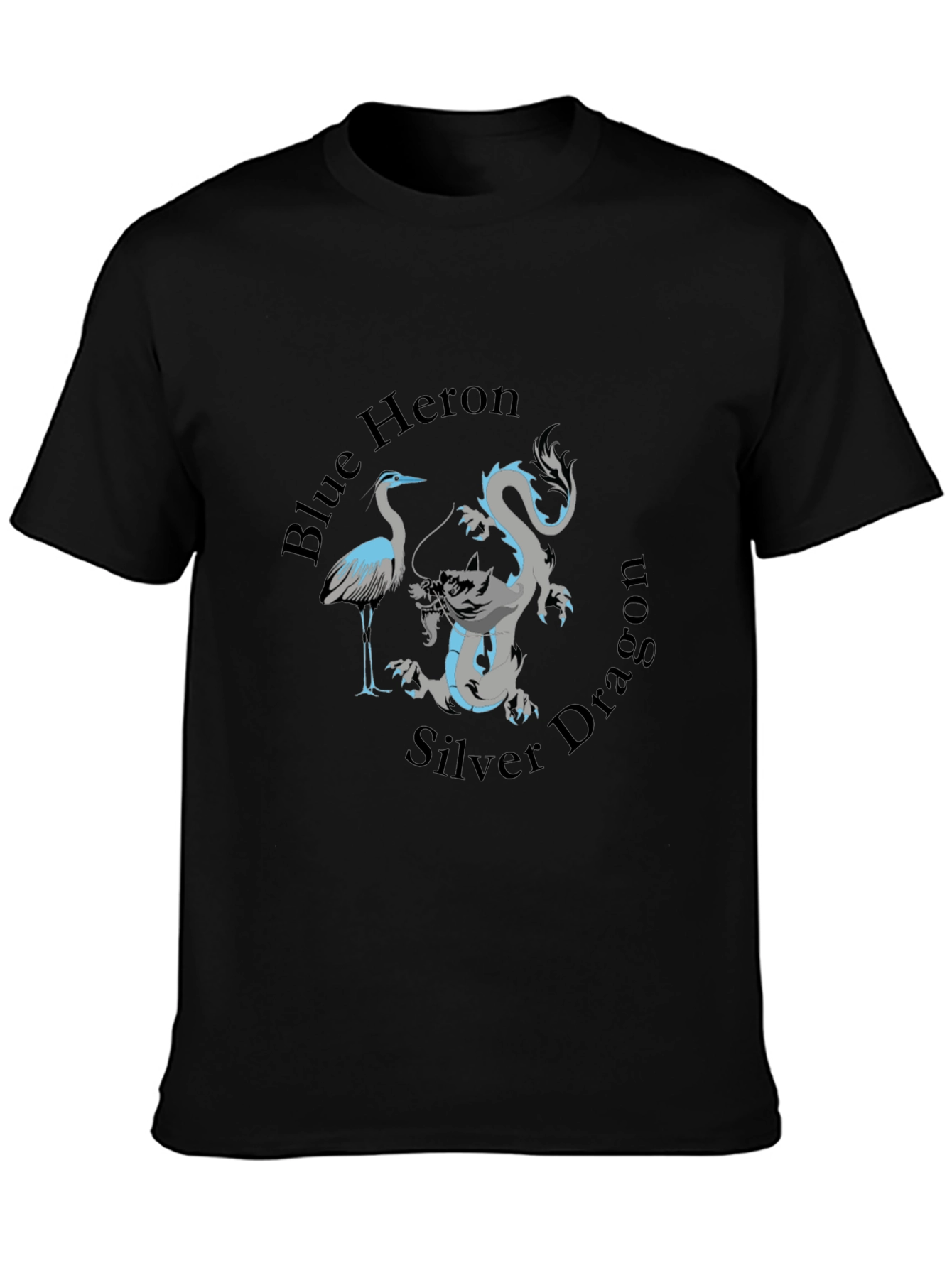 Blue Heron Silver Dragon Graphic Tee