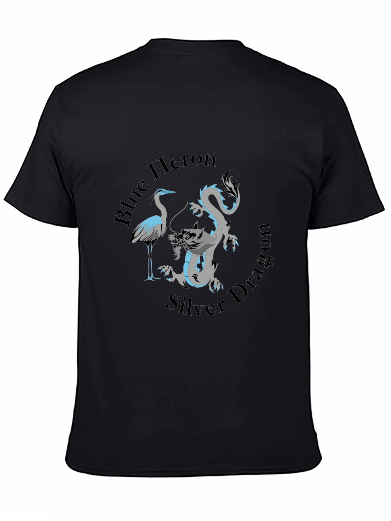 Blue Heron Silver Dragon Graphic Tee