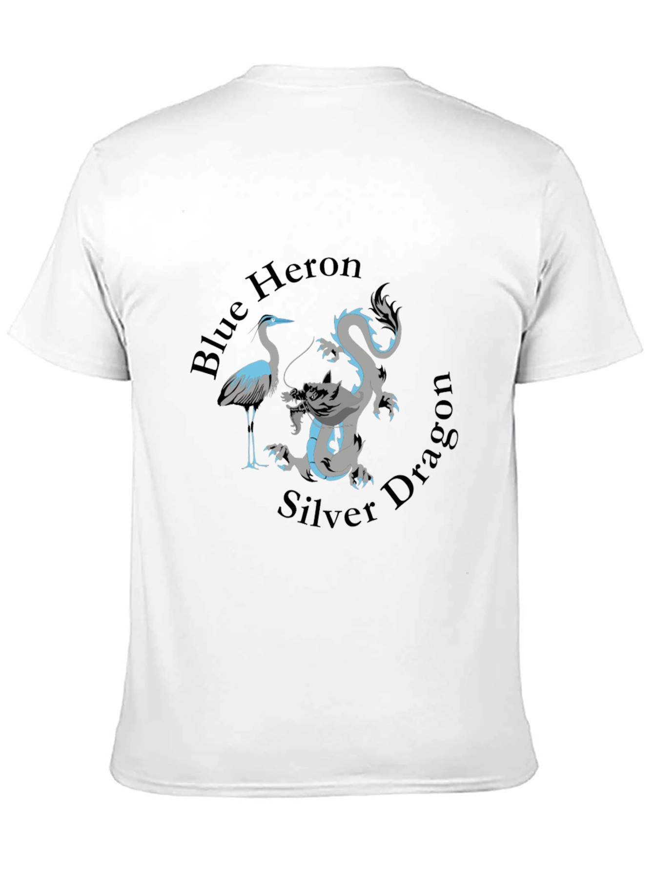 Blue Heron Silver Dragon Graphic Tee