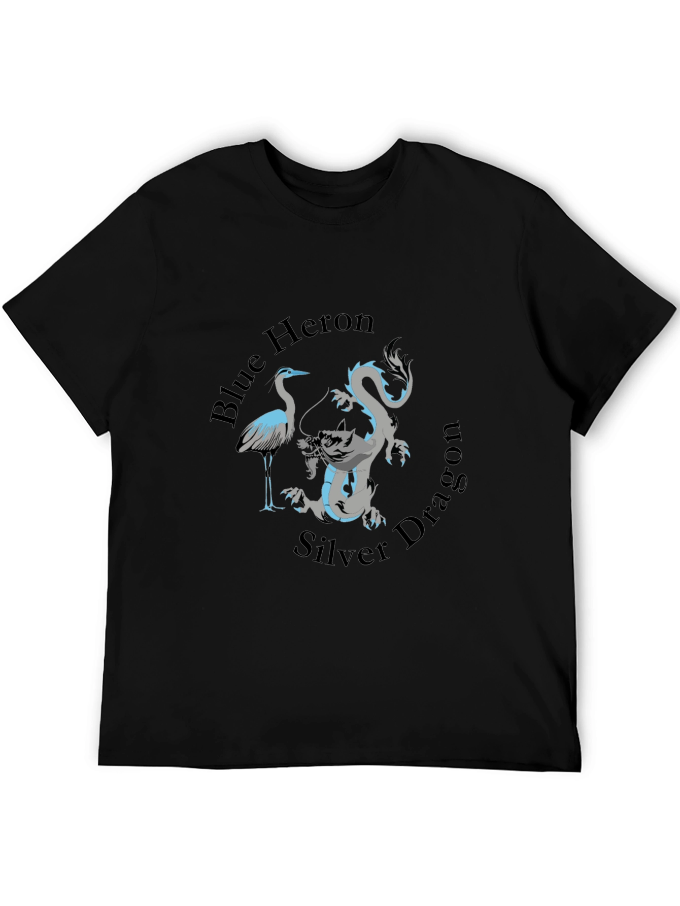 Blue Heron Silver Dragon Graphic Tee