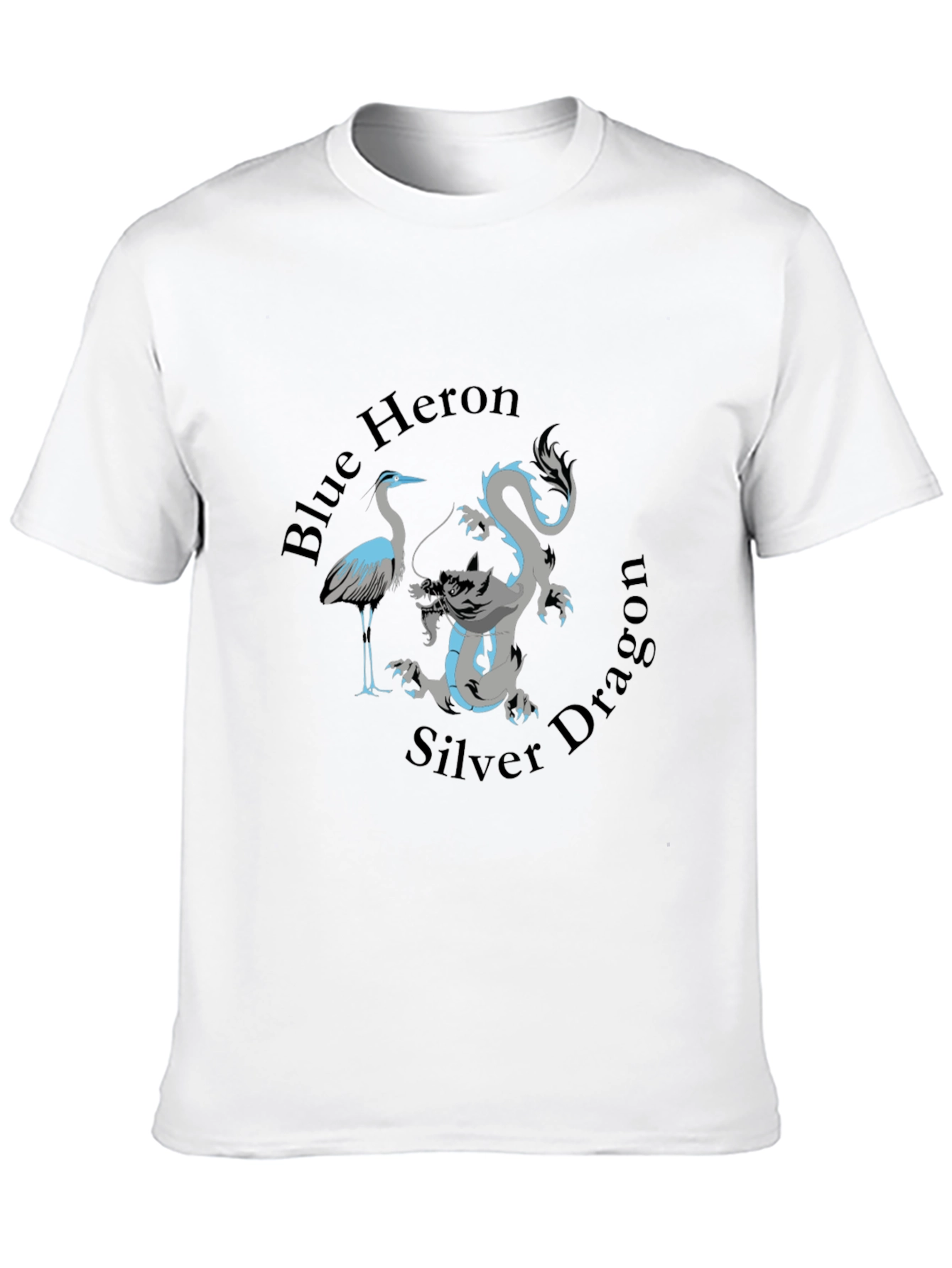 Blue Heron Silver Dragon Graphic Tee