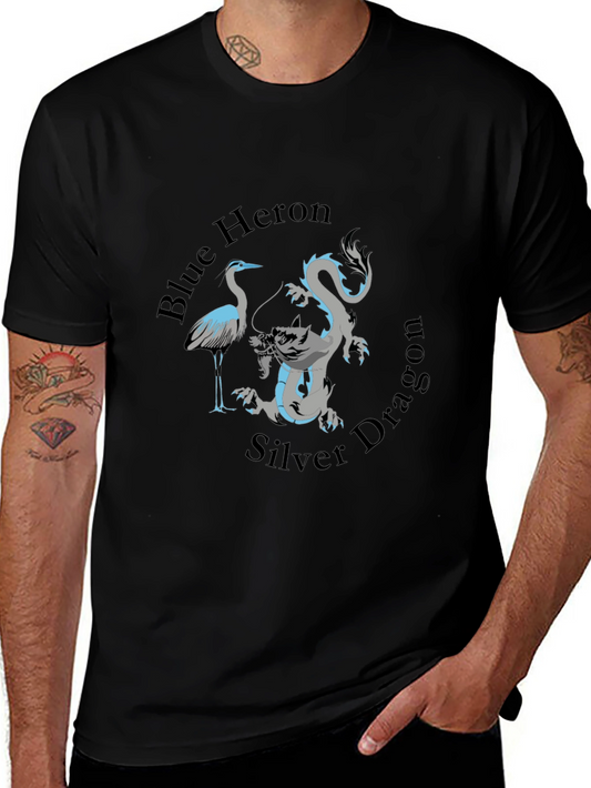 Blue Heron Silver Dragon Graphic Tee