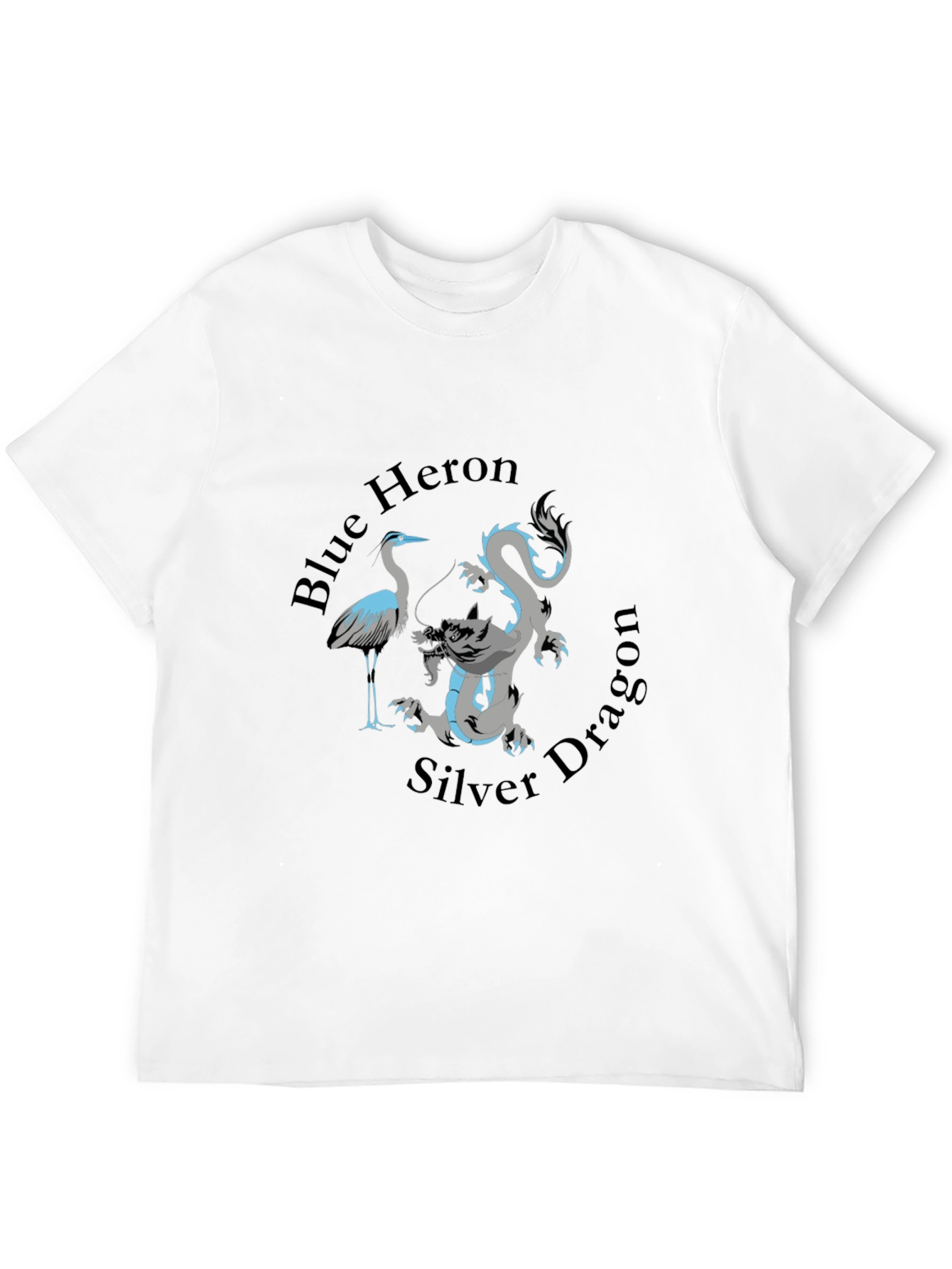 Blue Heron Silver Dragon Graphic Tee