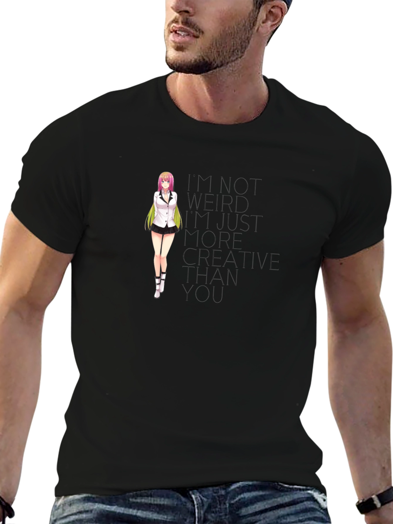 Anime Girl T-Shirt - Creative Quote Tee