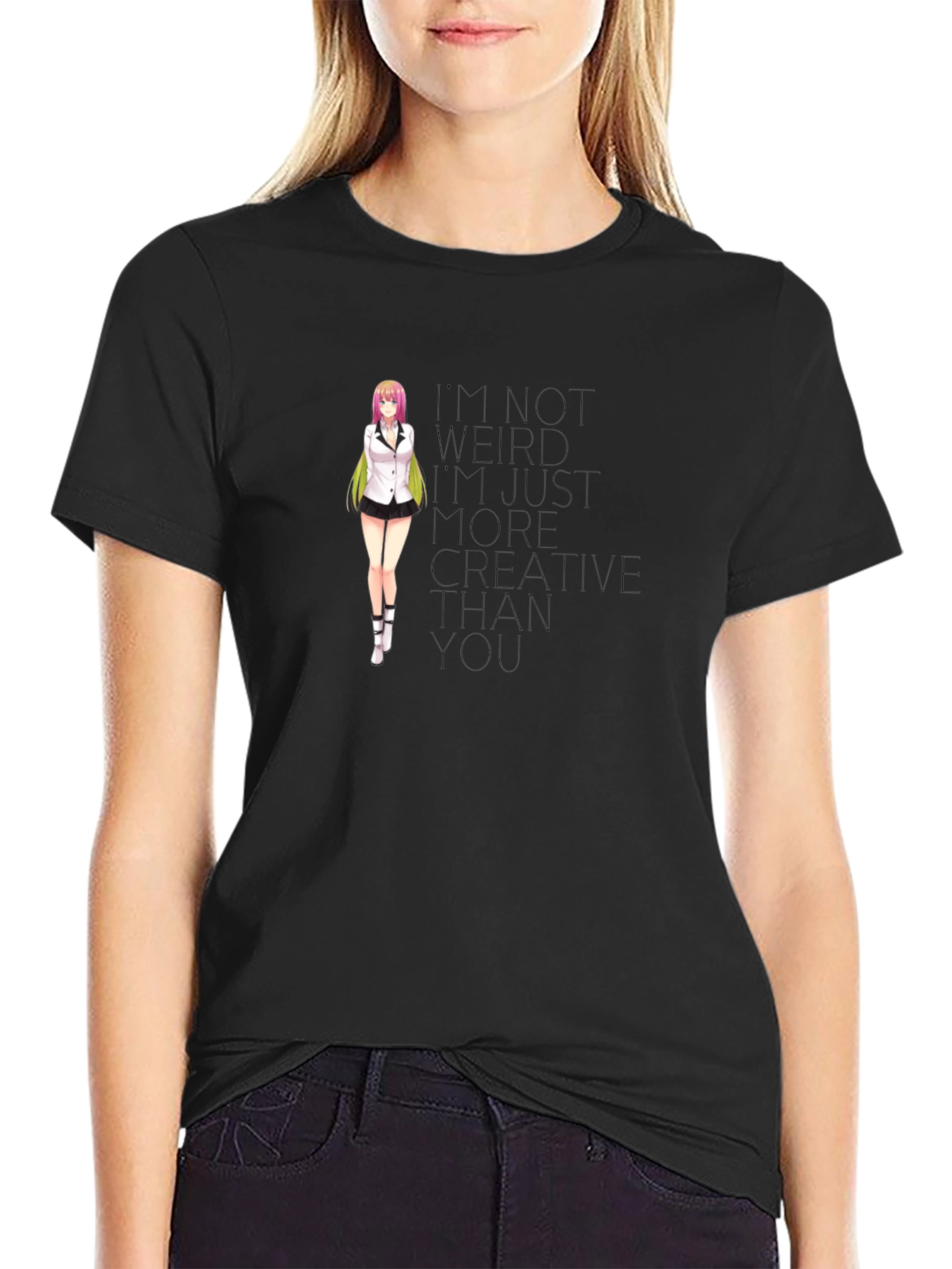 Anime Girl T-Shirt - Creative Quote Tee