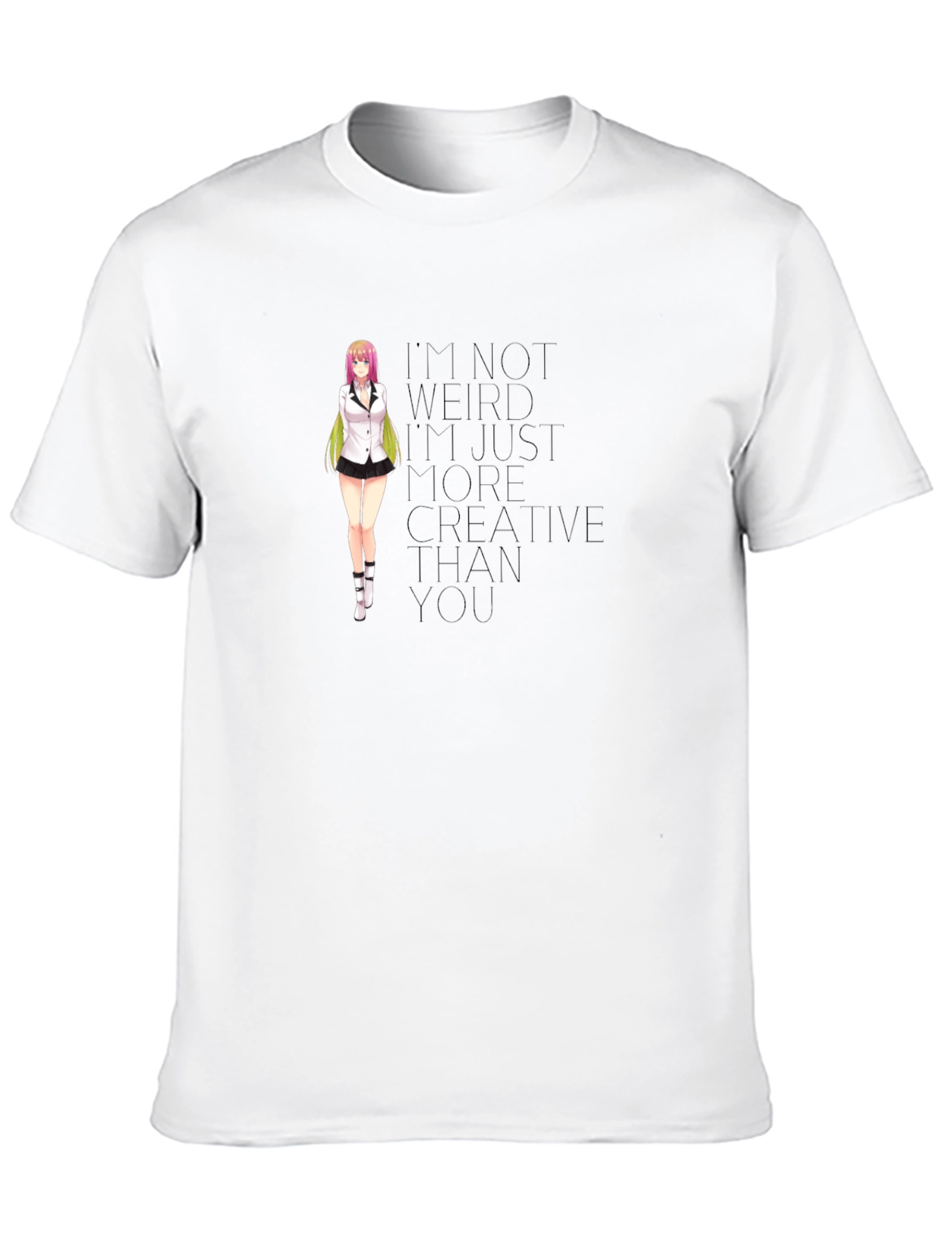 Anime Girl T-Shirt - Creative Quote Tee