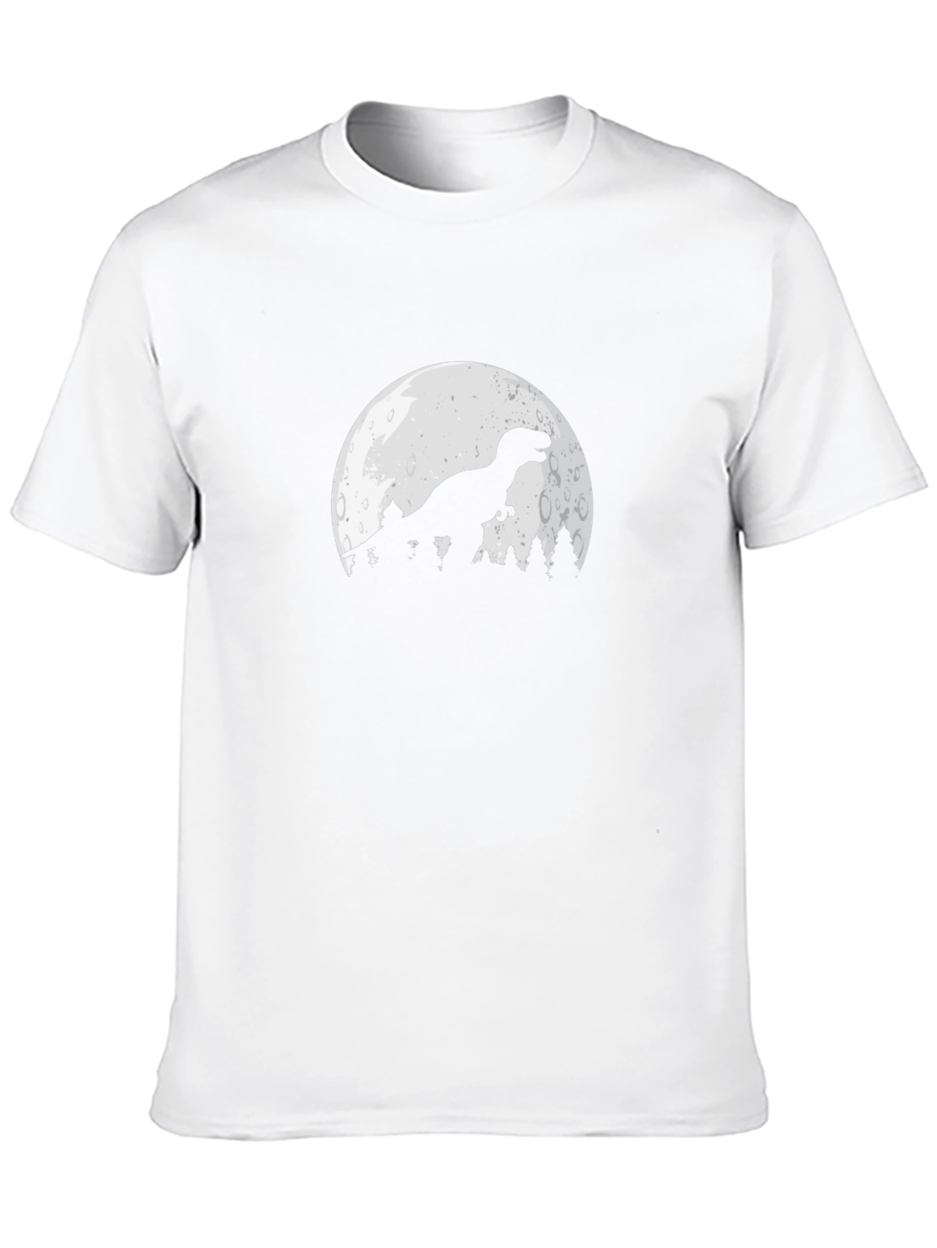 Dino Moon Graphic Tee - Stylish Black T-Shirt