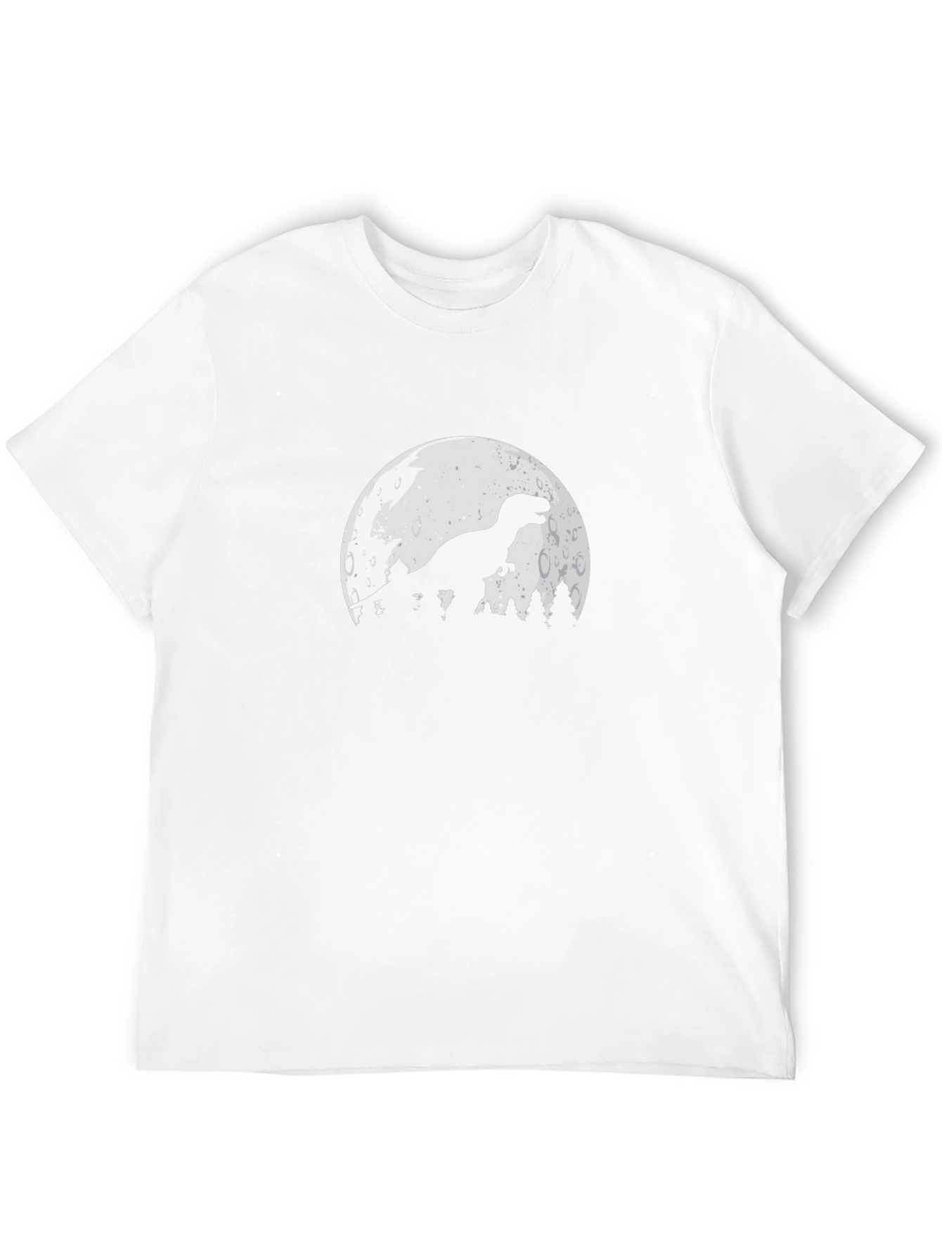 Dino Moon Graphic Tee - Stylish Black T-Shirt