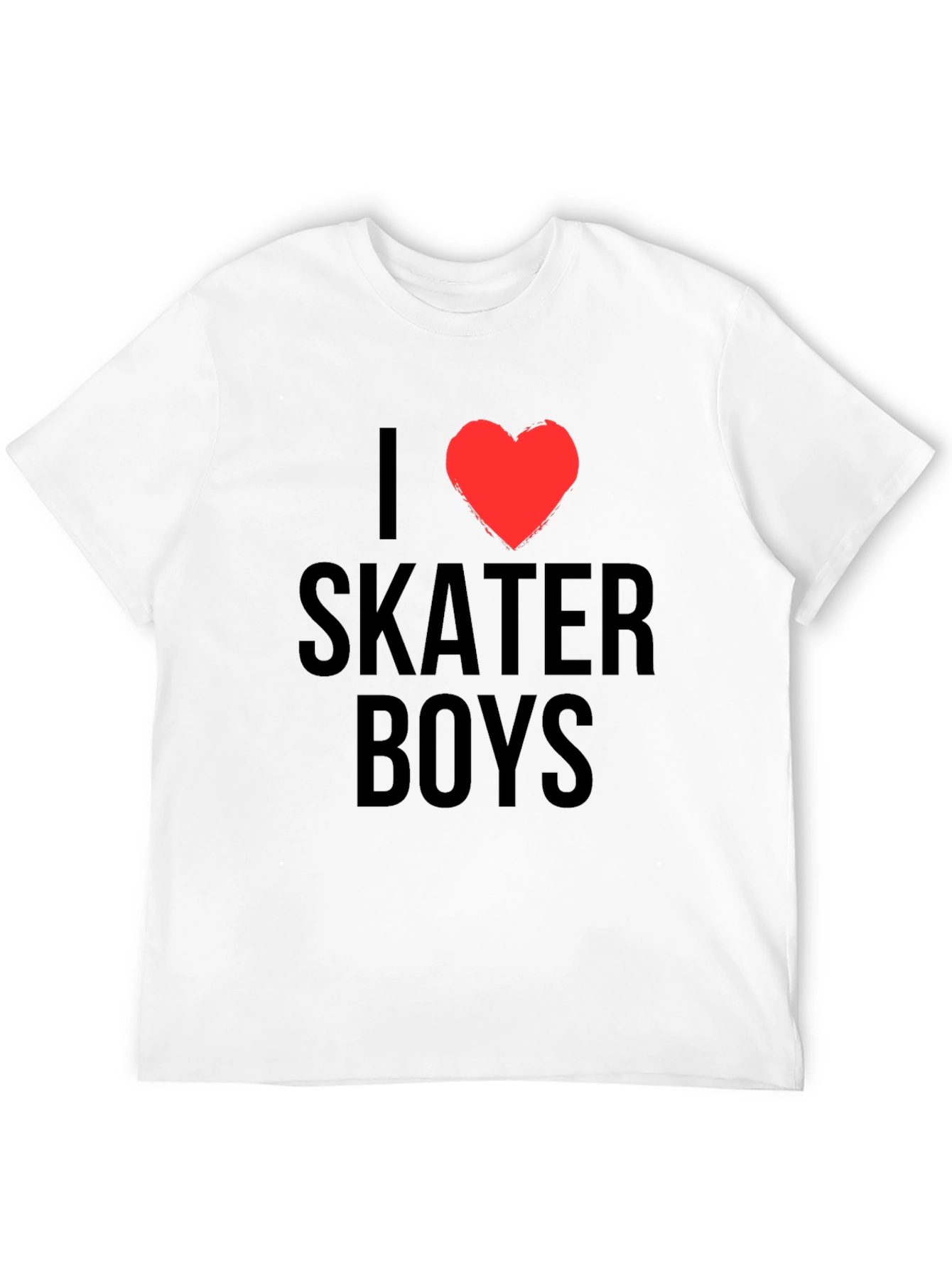 I Heart Skater Boys Black Graphic T-Shirt
