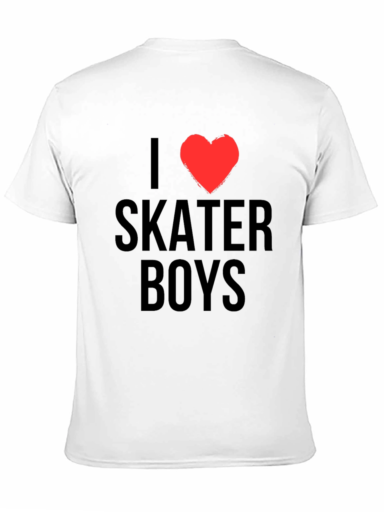 I Heart Skater Boys Black Graphic T-Shirt