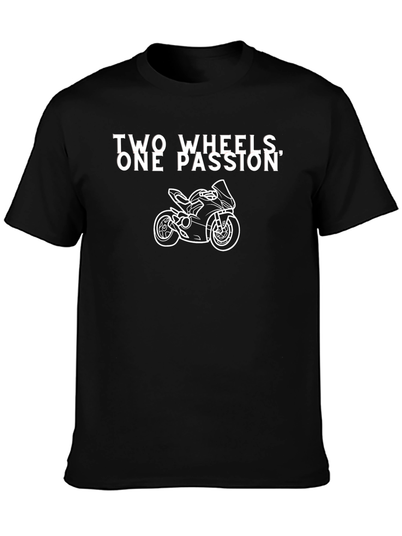Two Wheels One Passion Motorcycle T-Shirt