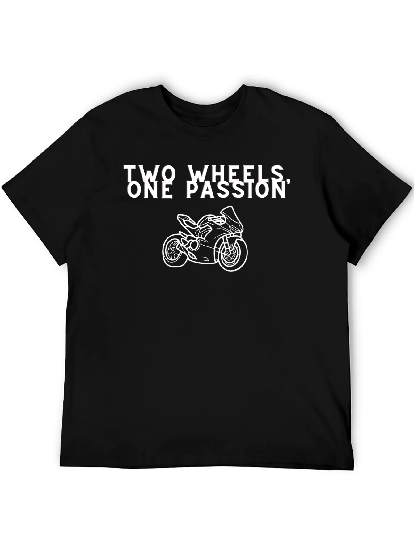 Two Wheels One Passion Motorcycle T-Shirt