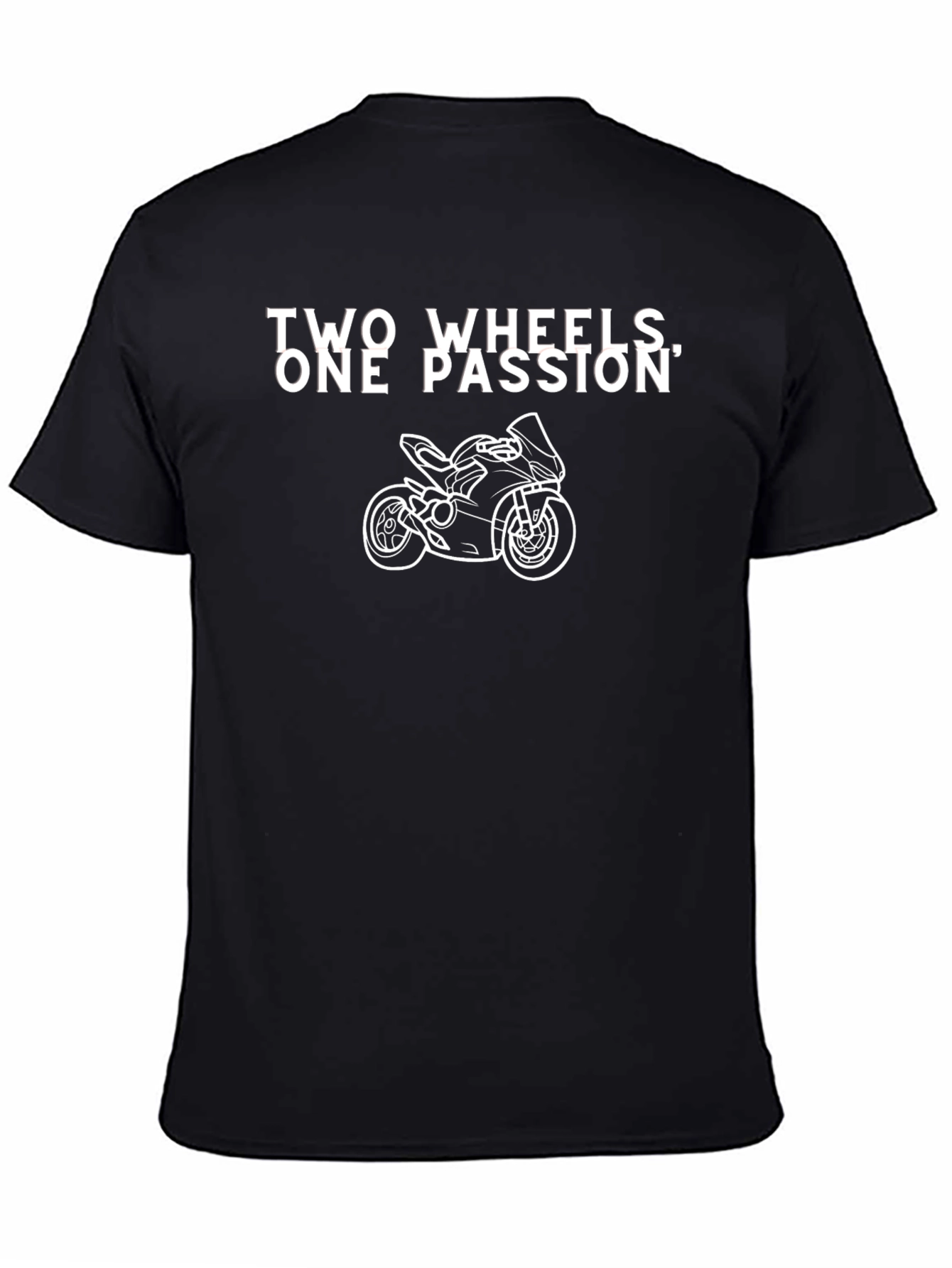 Two Wheels One Passion Motorcycle T-Shirt