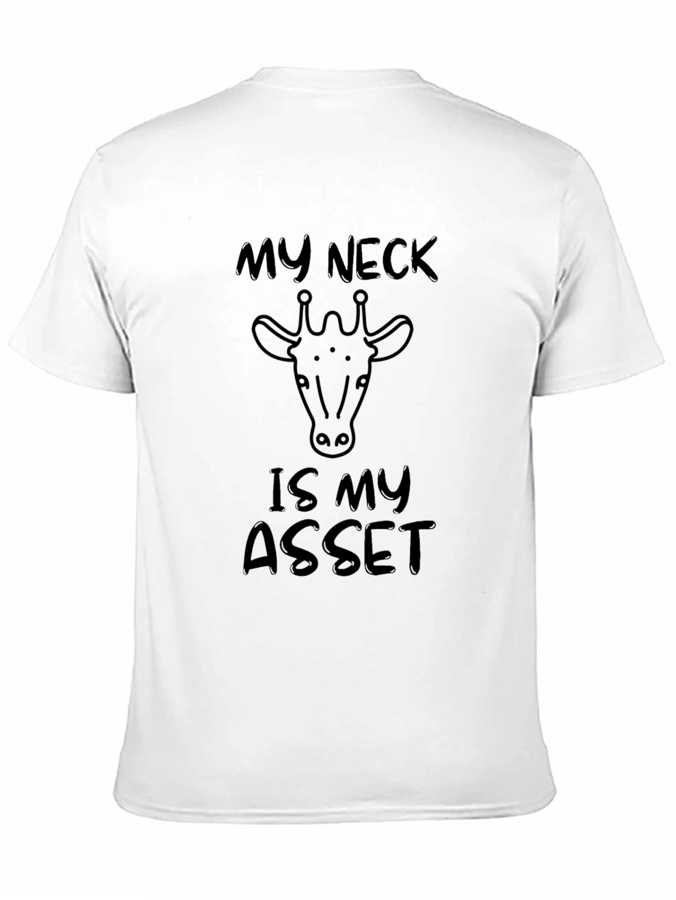 My Neck Is My Asset Giraffe Humor T-Shirt
