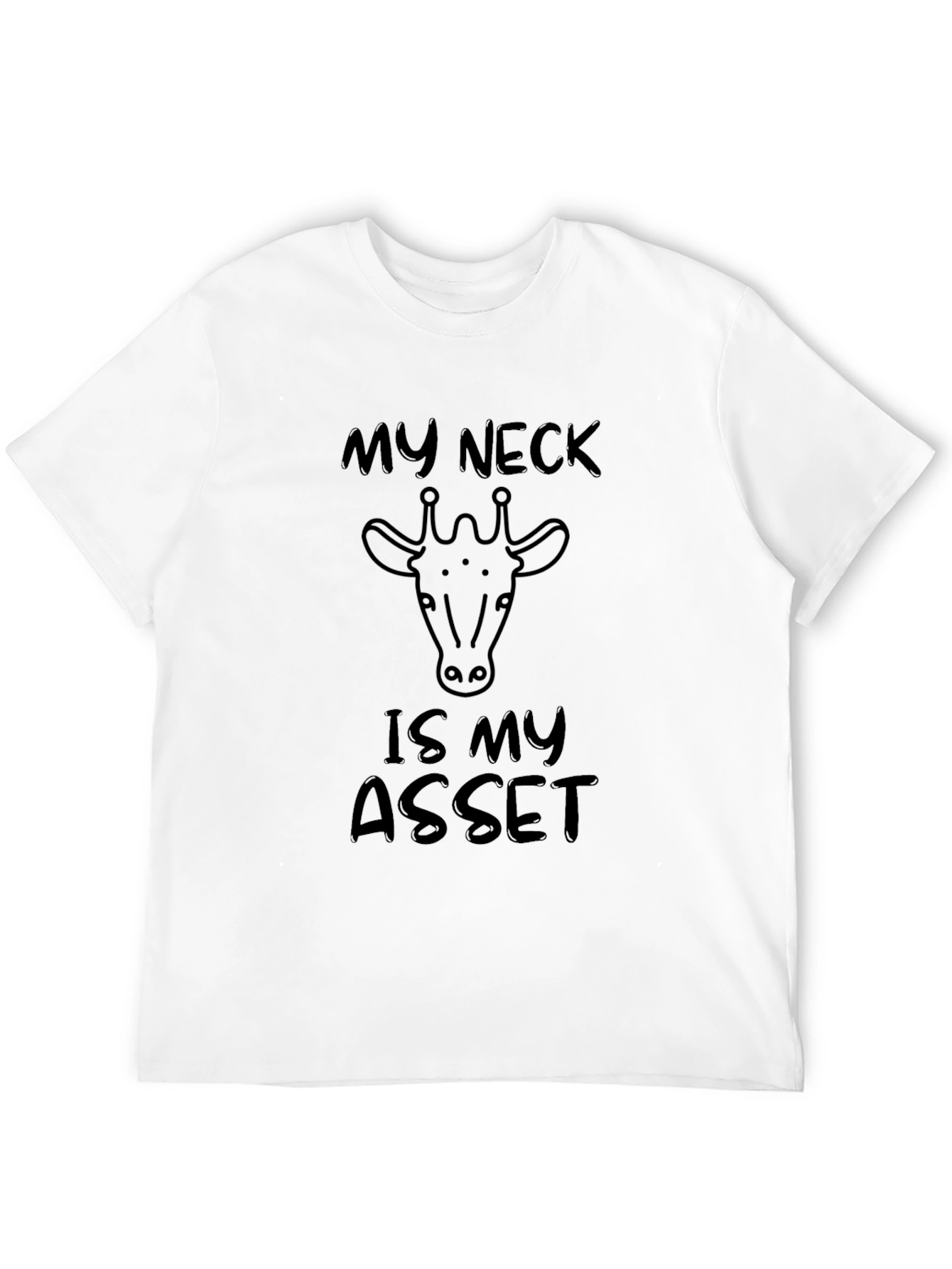 My Neck Is My Asset Giraffe Humor T-Shirt