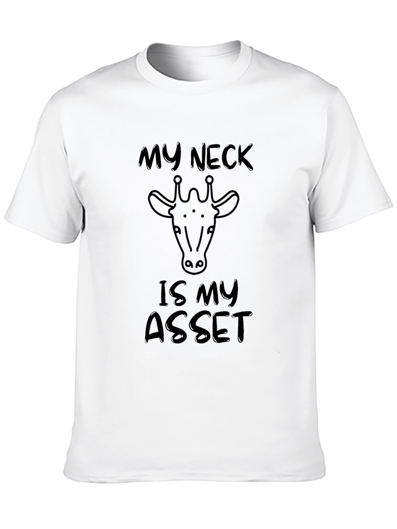 My Neck Is My Asset Giraffe Humor T-Shirt