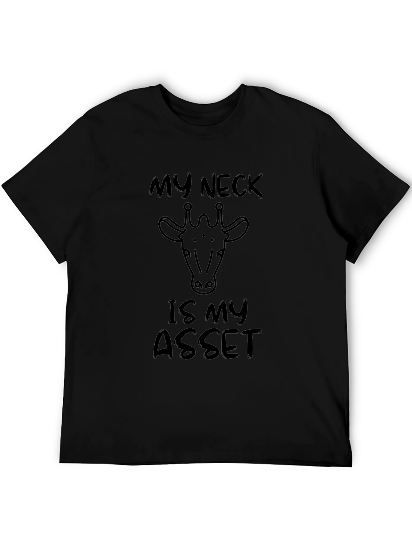 My Neck Is My Asset Giraffe Humor T-Shirt
