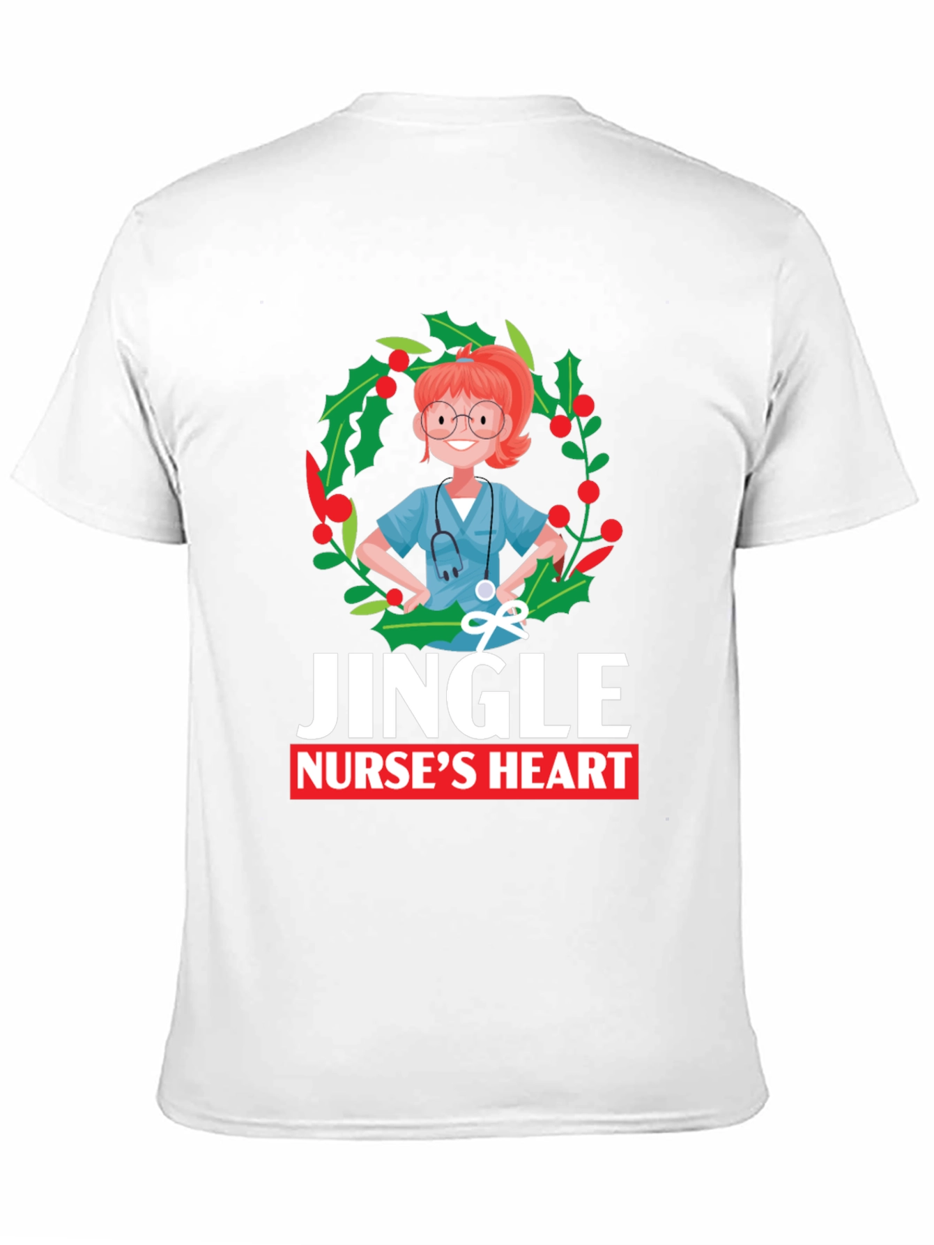 Jingle Nurses Heart Christmas T-Shirt