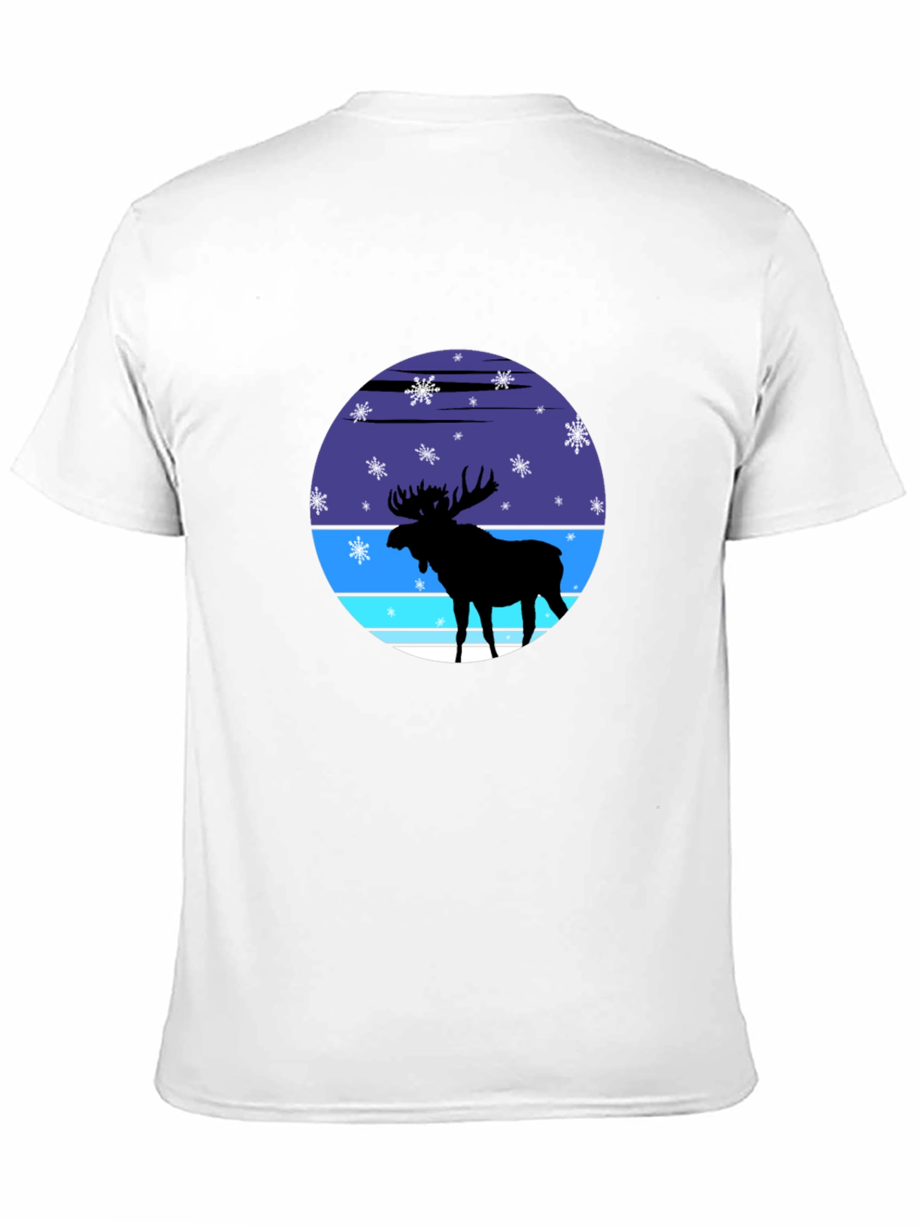Moose Silhouette Winter Graphic Tee