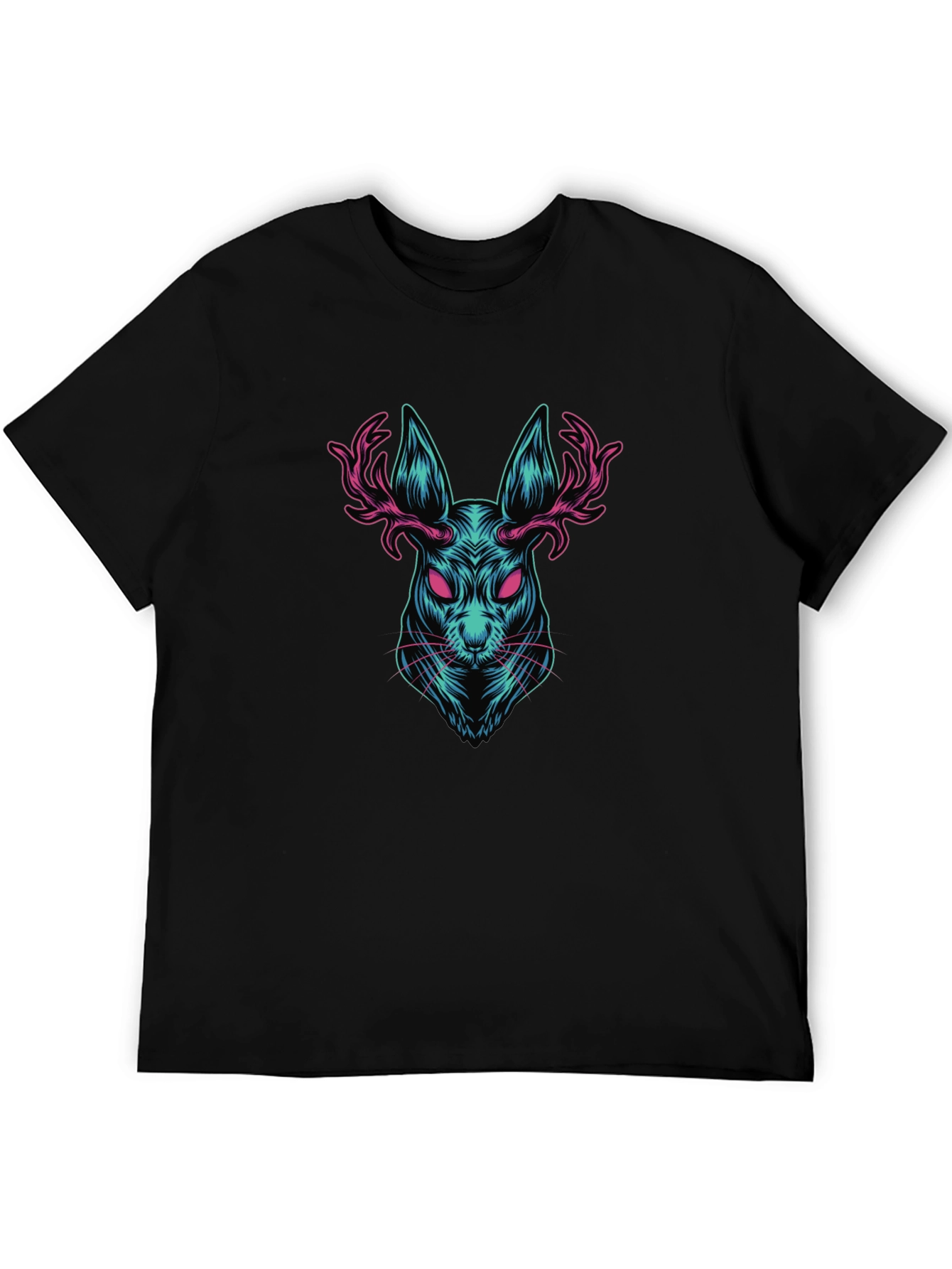 Rabbit with Antlers Graphic T-Shirt