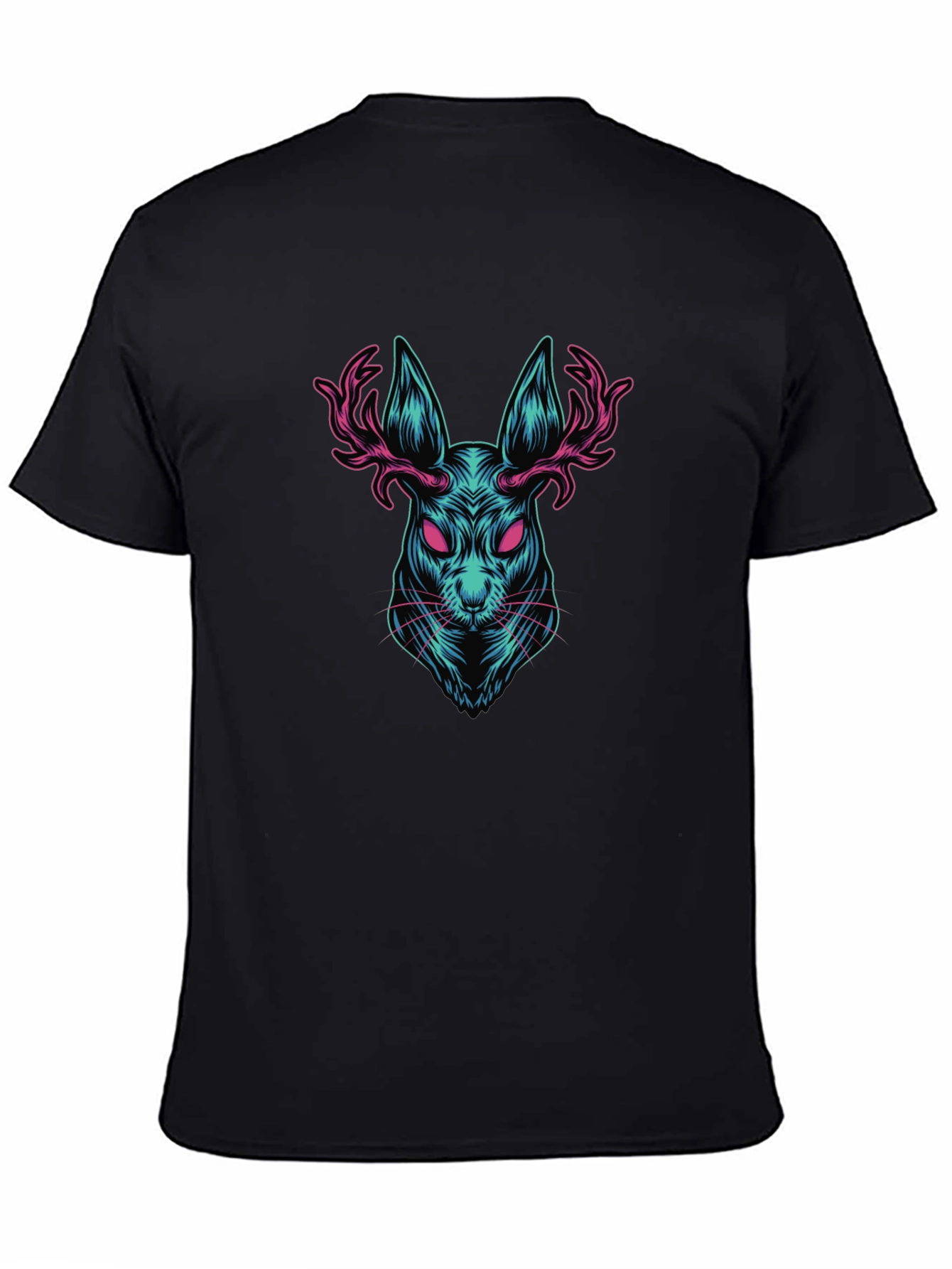 Rabbit with Antlers Graphic T-Shirt