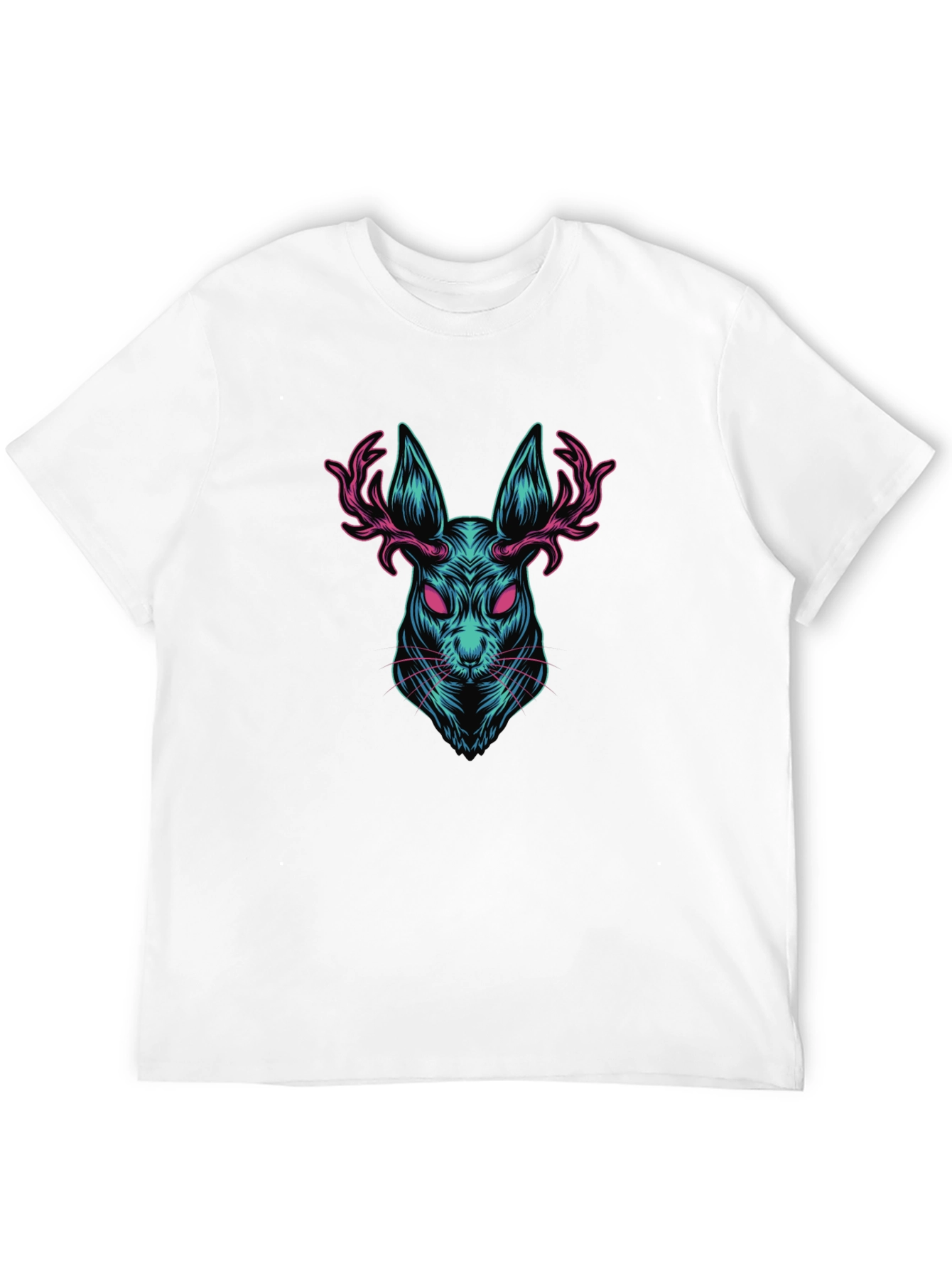 Rabbit with Antlers Graphic T-Shirt