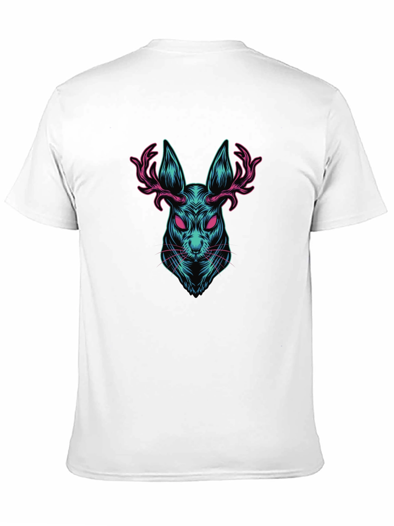 Rabbit with Antlers Graphic T-Shirt