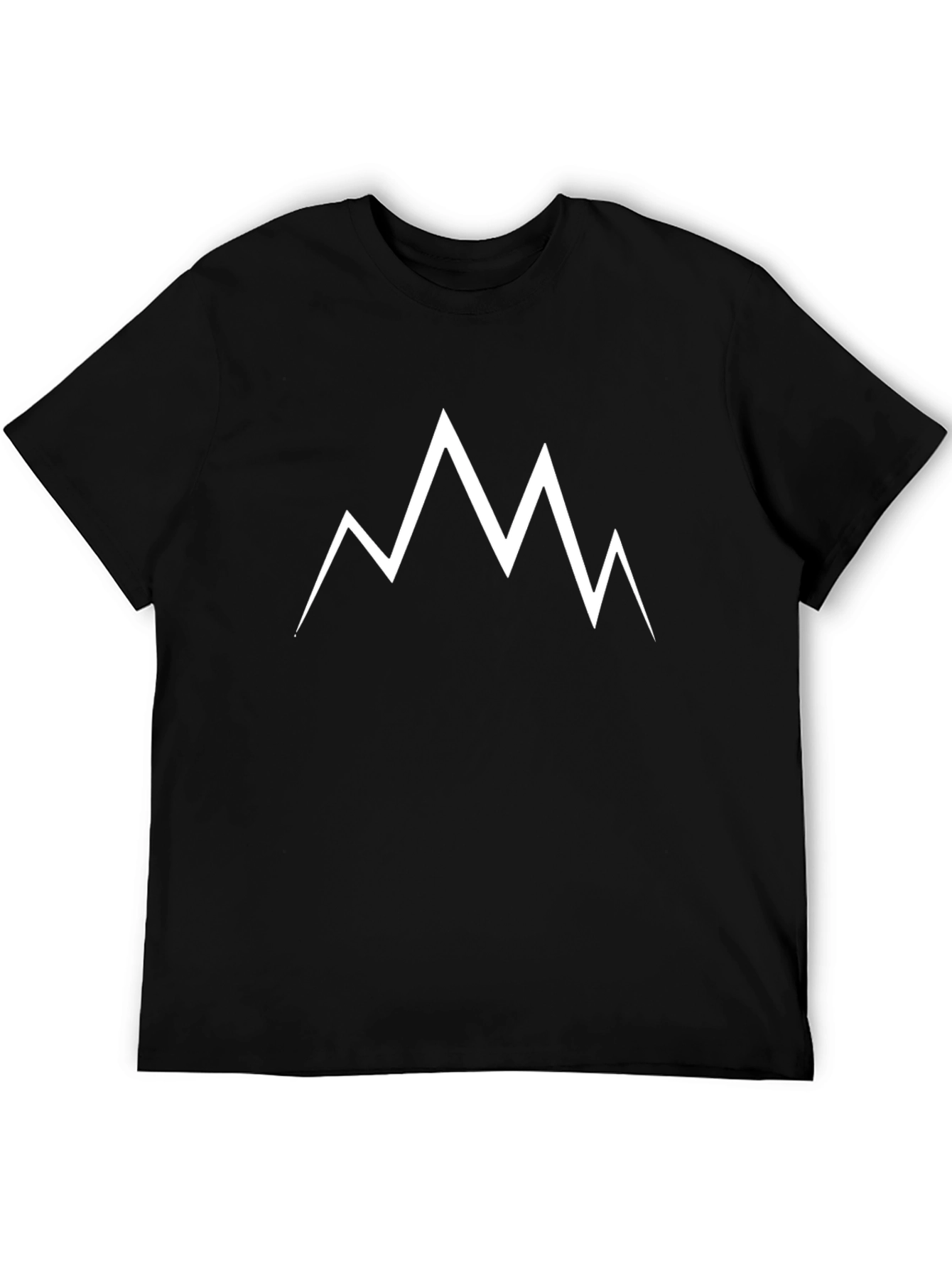 Minimalist Mountain Peak T-Shirt - Black
