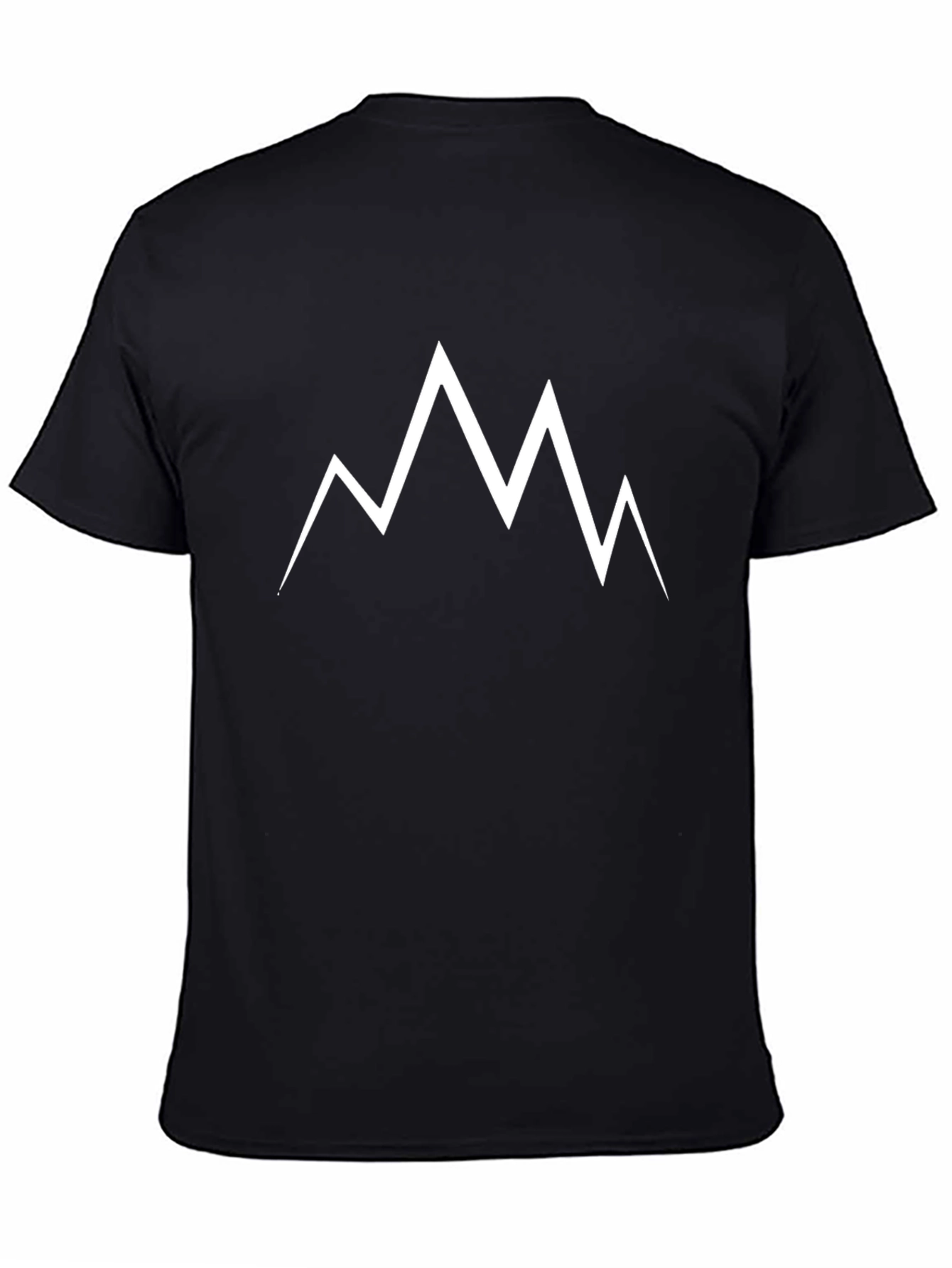 Minimalist Mountain Peak T-Shirt - Black