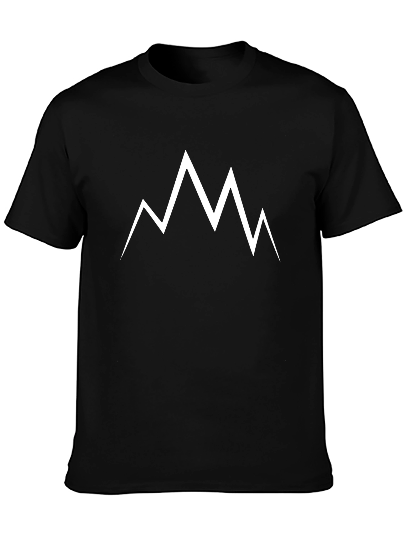 Minimalist Mountain Peak T-Shirt - Black