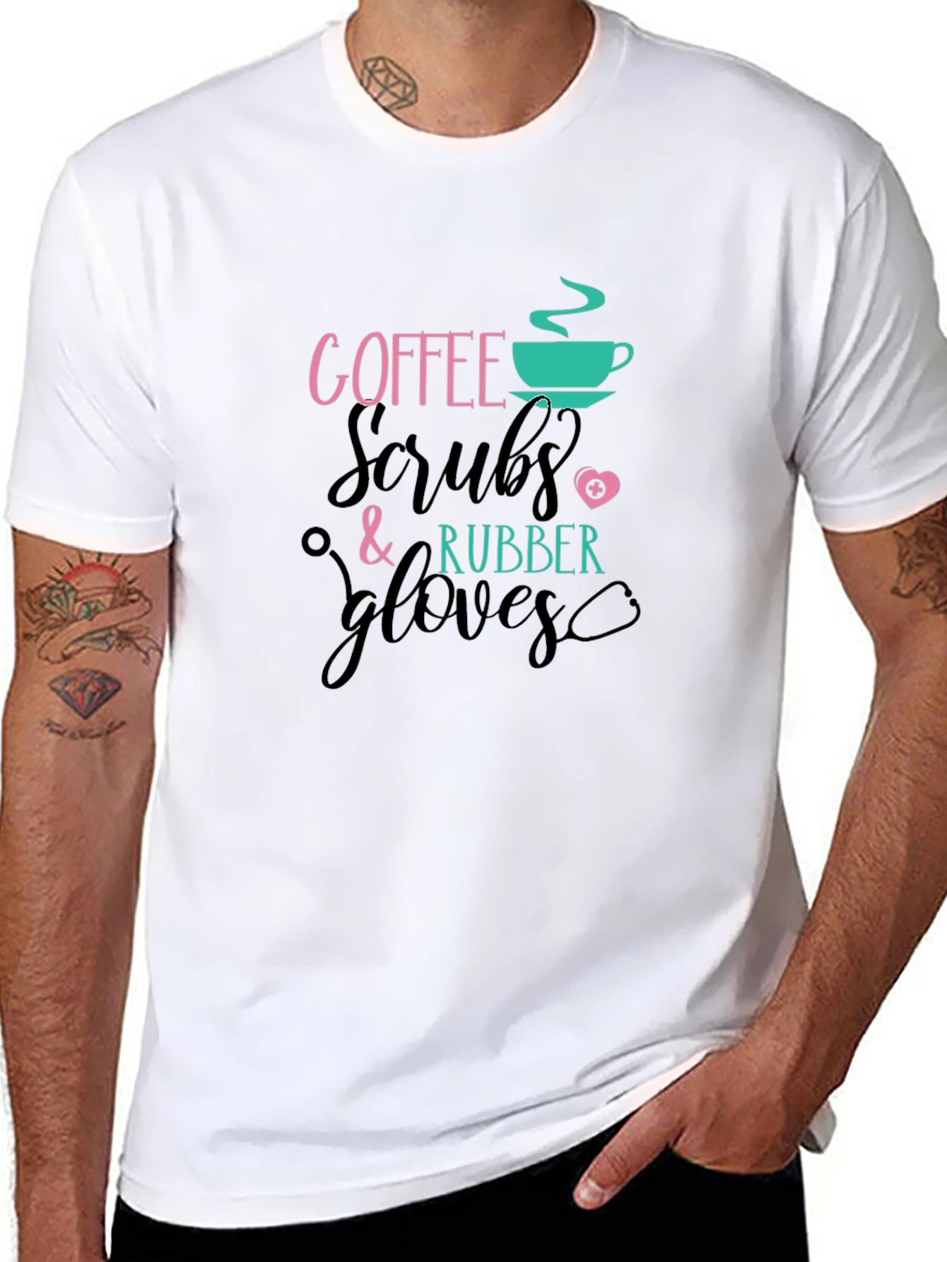 Coffee Scrubs Rubber Gloves T-Shirt