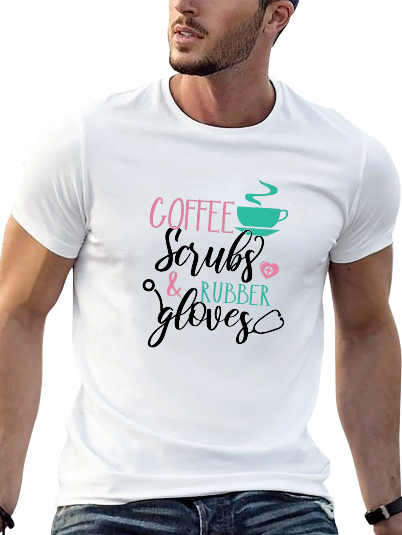 Coffee Scrubs Rubber Gloves T-Shirt