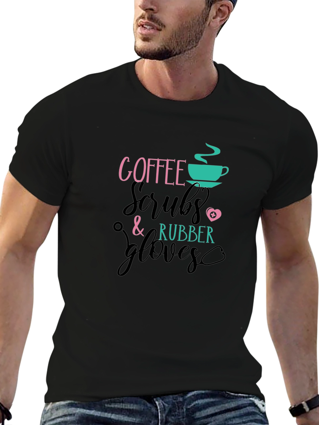 Coffee Scrubs Rubber Gloves T-Shirt