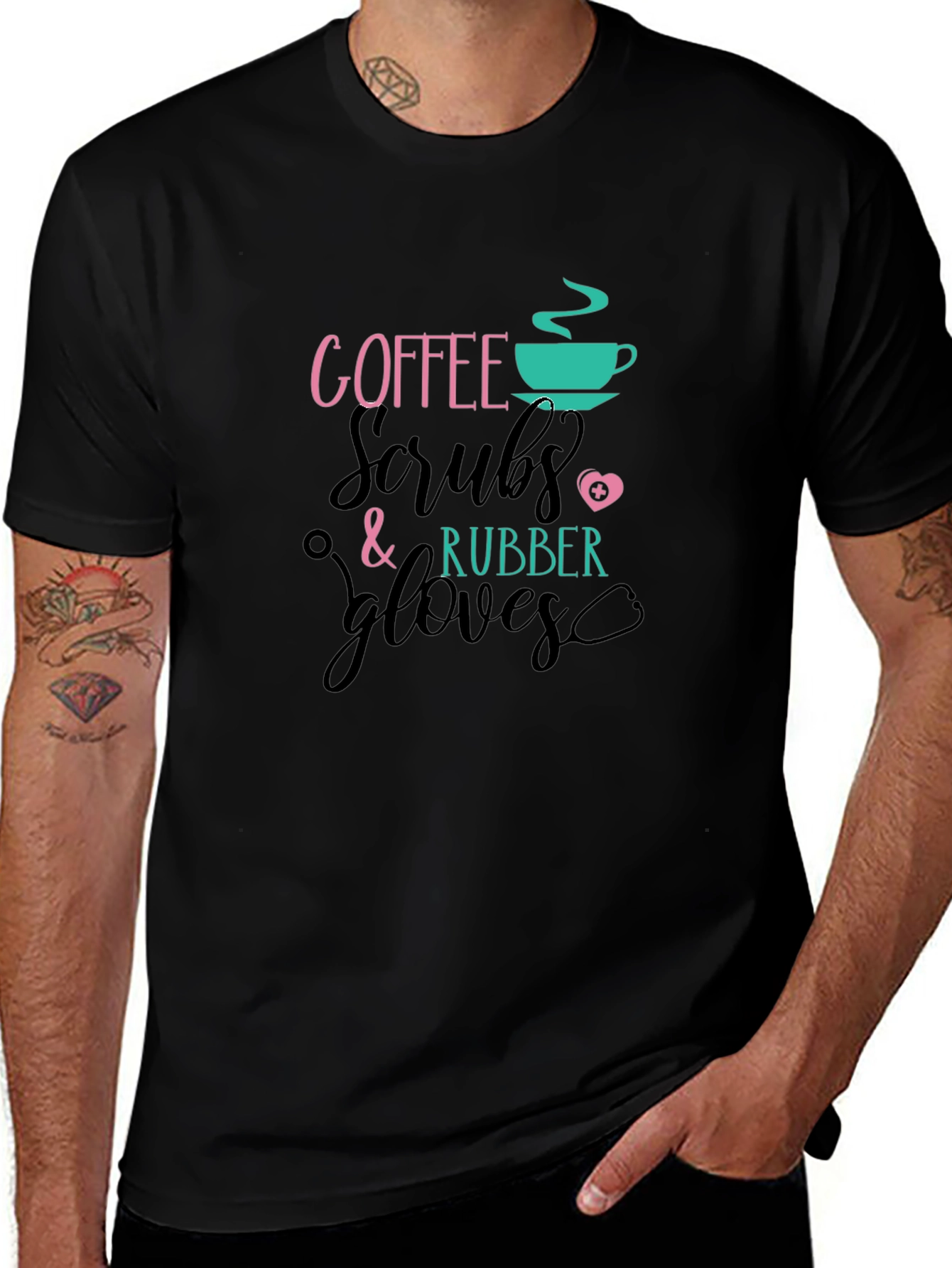 Coffee Scrubs Rubber Gloves T-Shirt