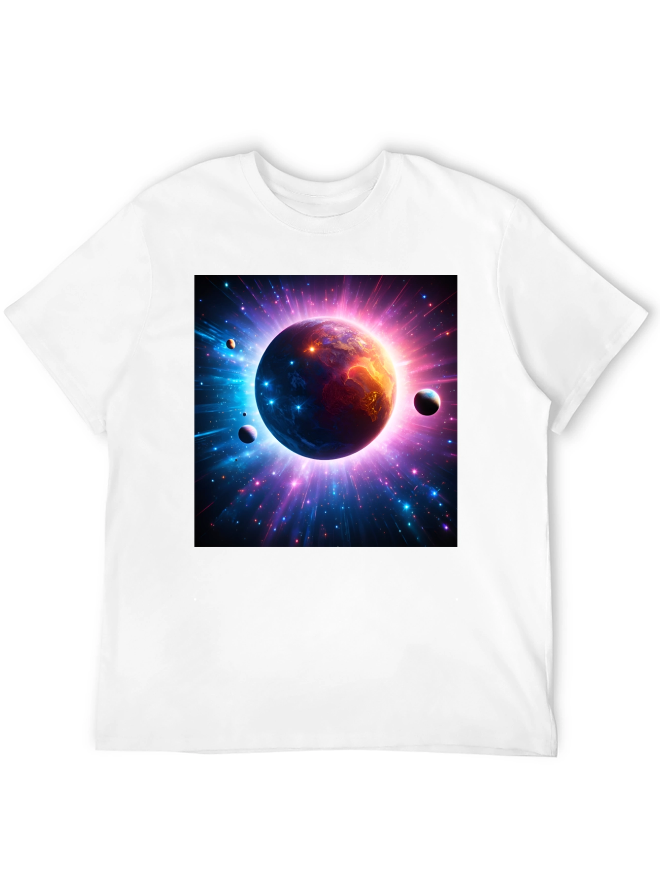 Cosmic Planet Graphic Tee - Black