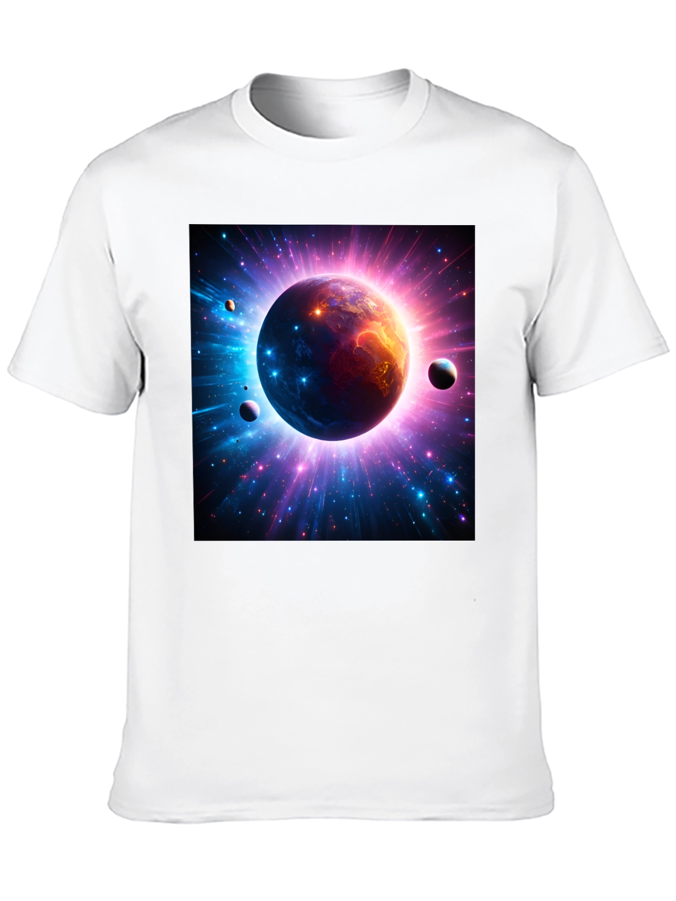Cosmic Planet Graphic Tee - Black