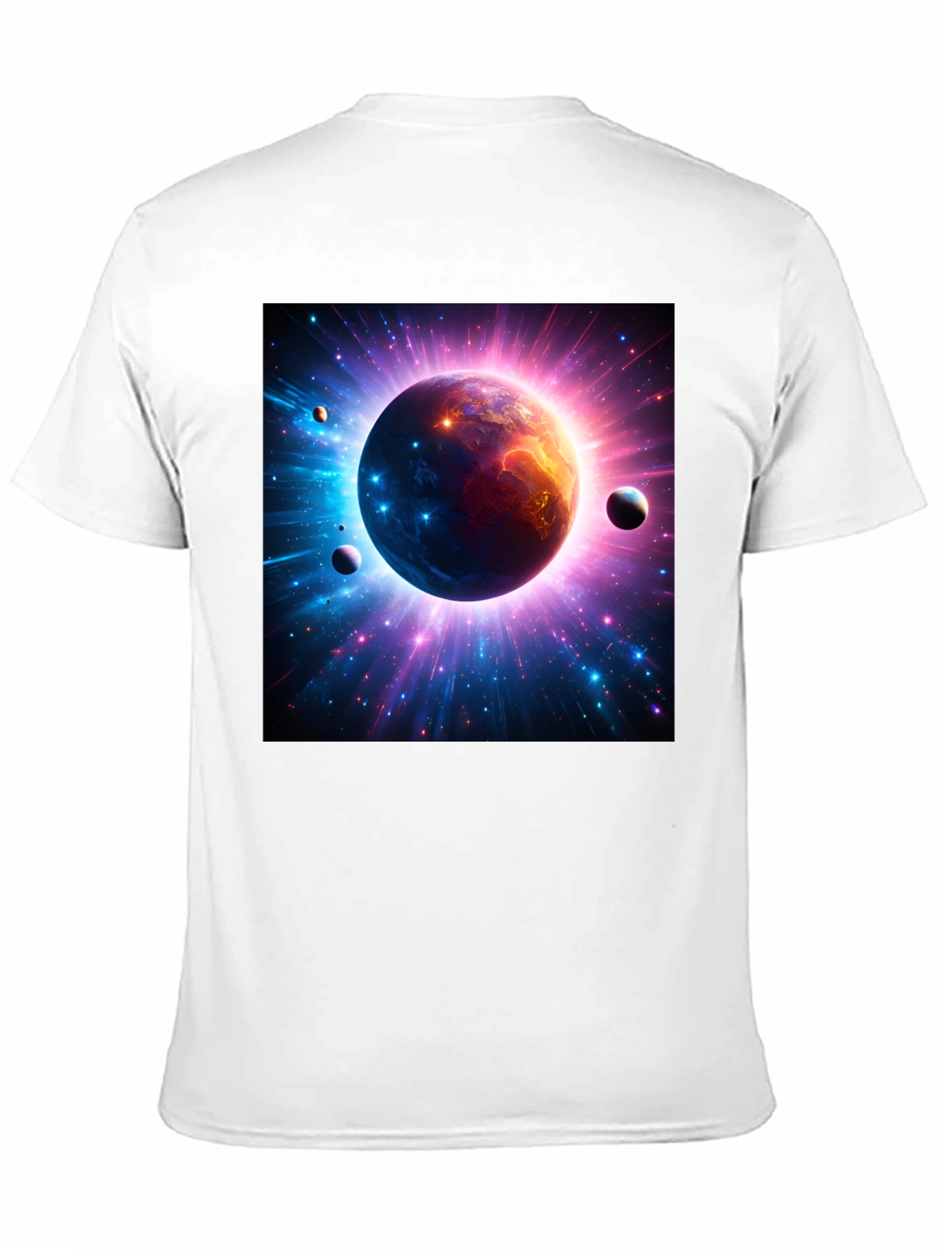 Cosmic Planet Graphic Tee - Black