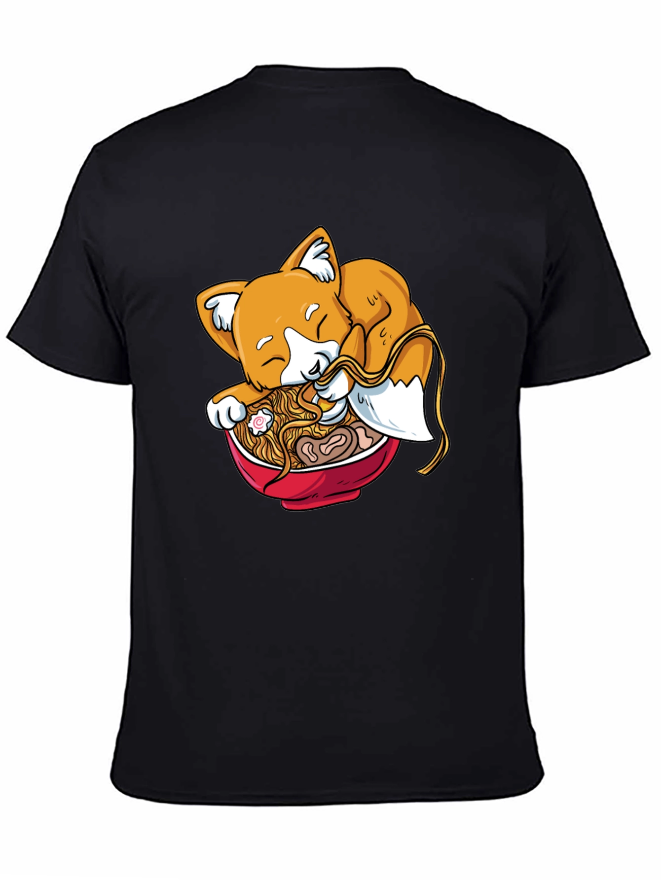 Ramen Fox Black Graphic Tee