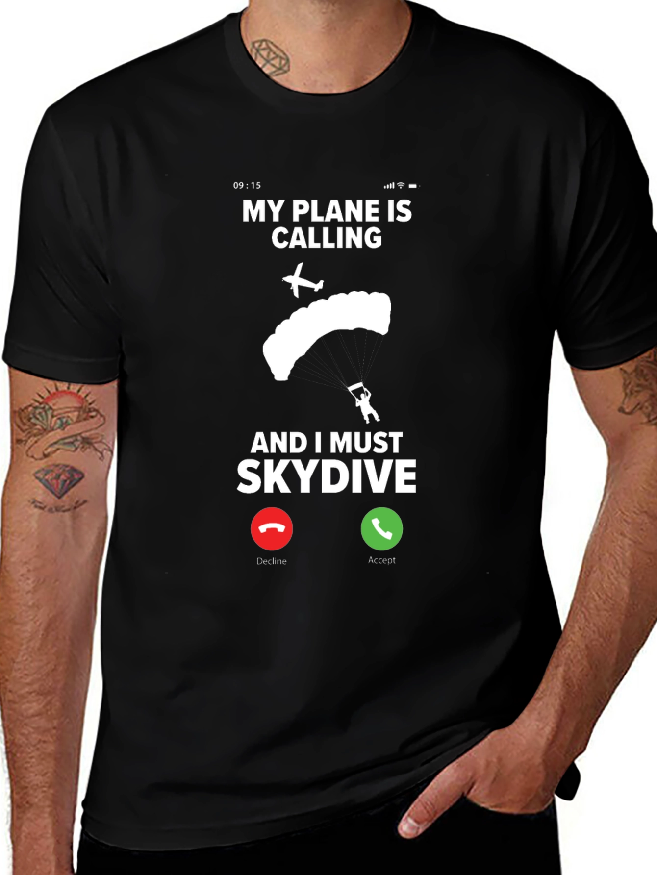My Plane Is Calling Skydiving T-Shirt
