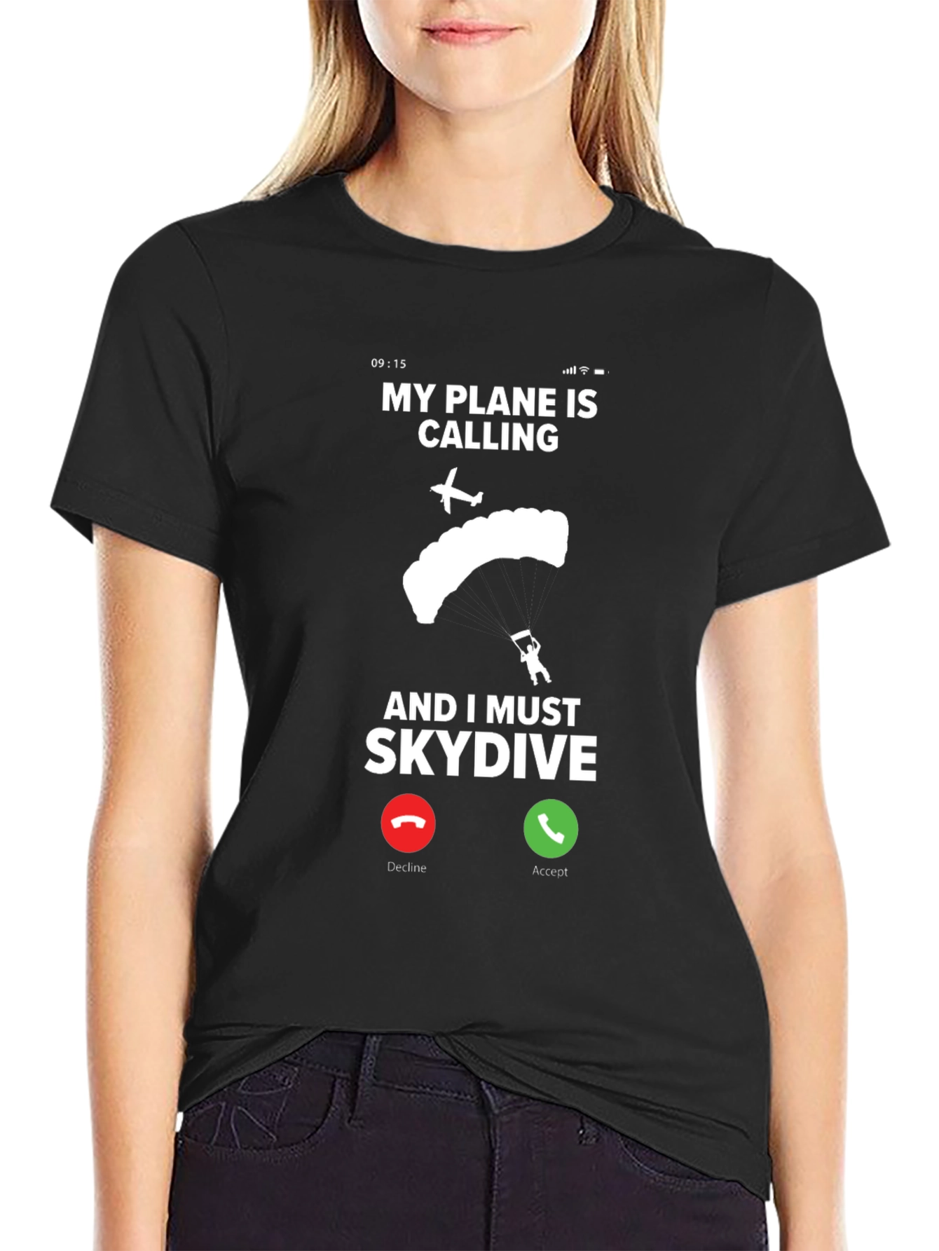 My Plane Is Calling Skydiving T-Shirt