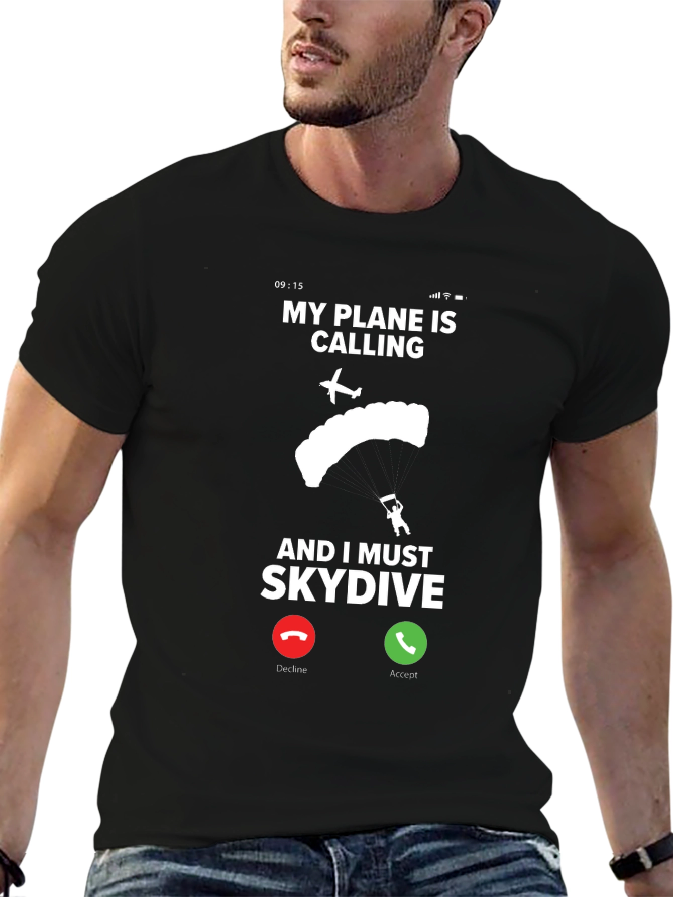 My Plane Is Calling Skydiving T-Shirt