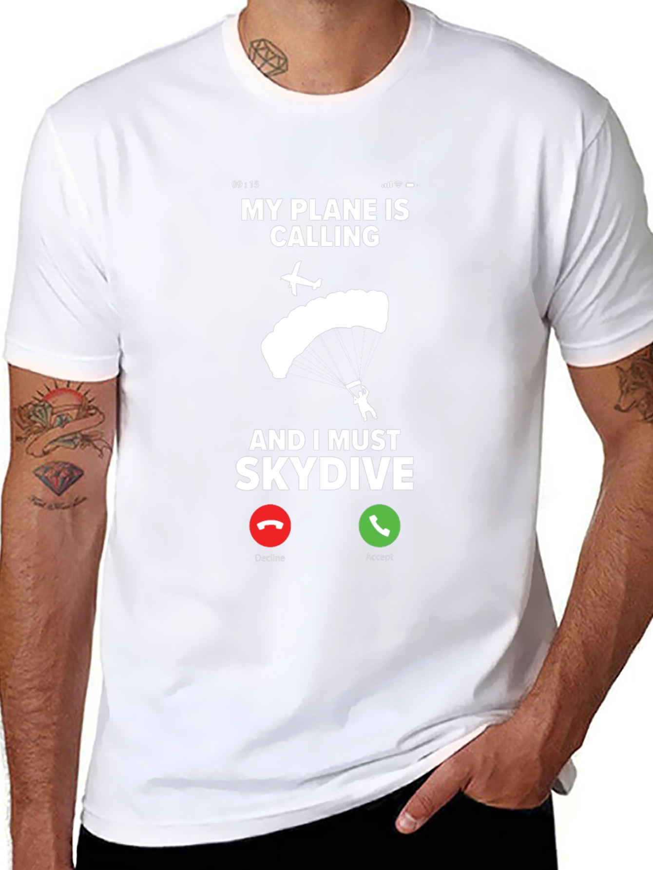 My Plane Is Calling Skydiving T-Shirt