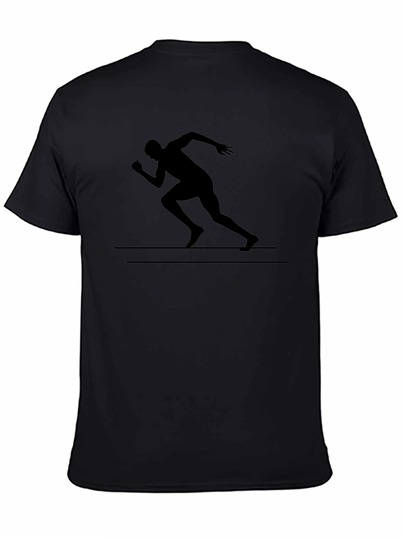 Runner Silhouette Black Graphic T-Shirt