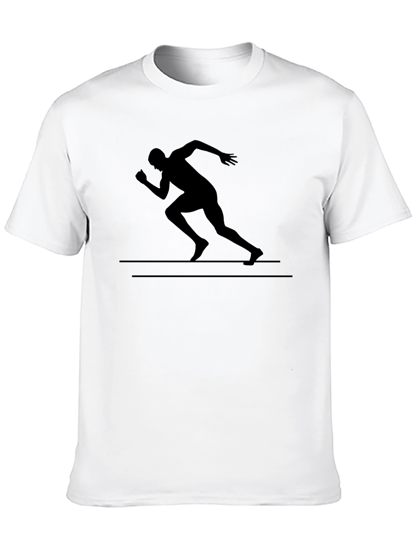 Runner Silhouette Black Graphic T-Shirt