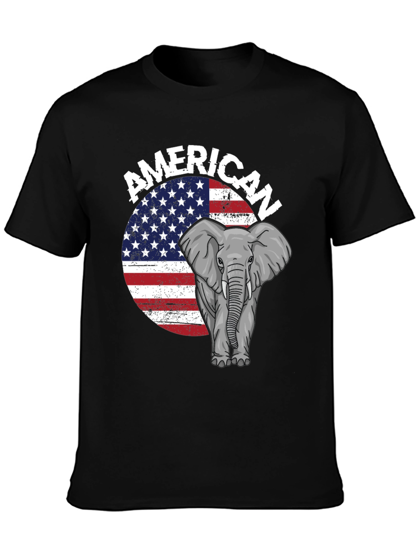 American Elephant Graphic T-Shirt