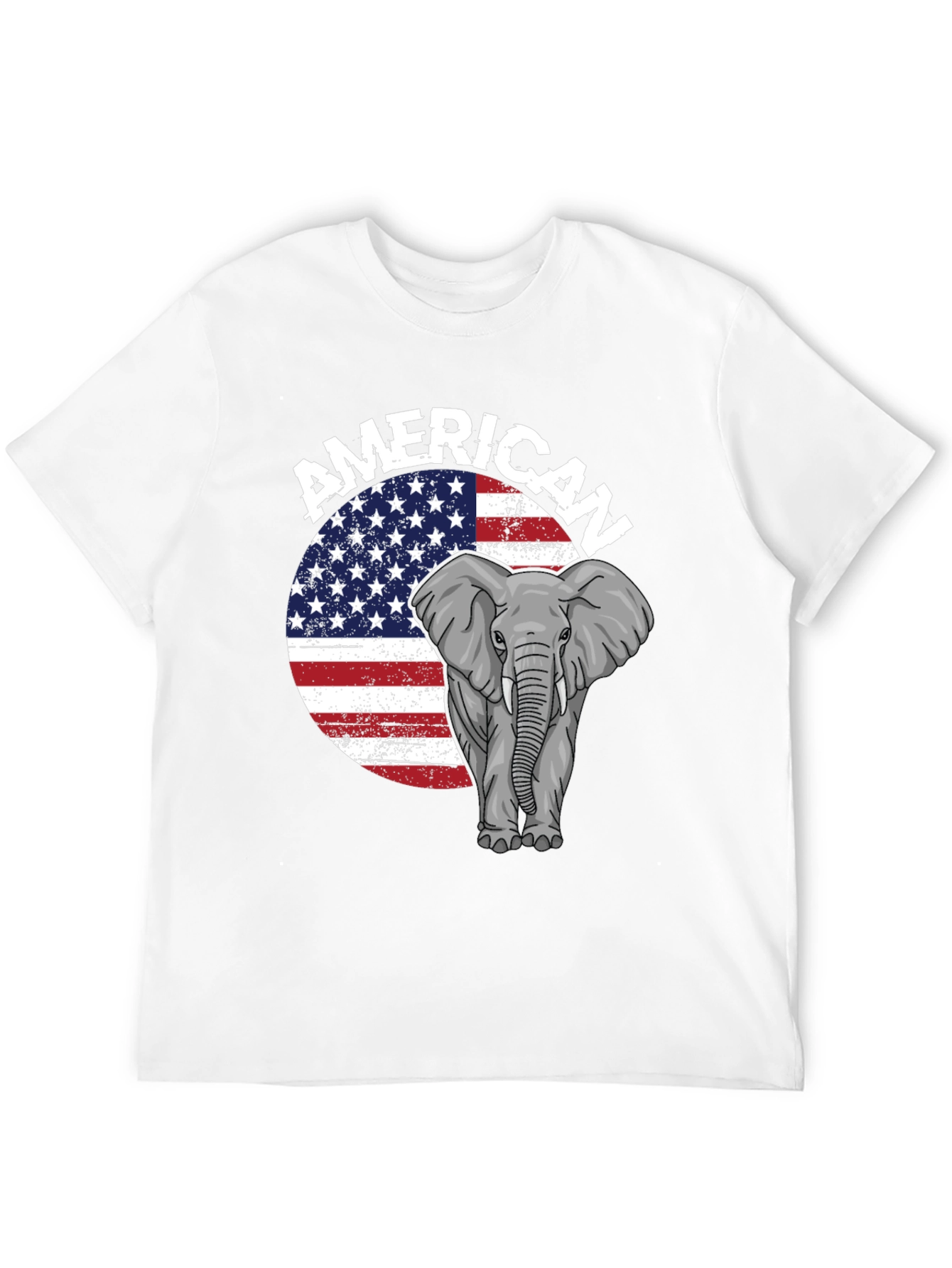 American Elephant Graphic T-Shirt