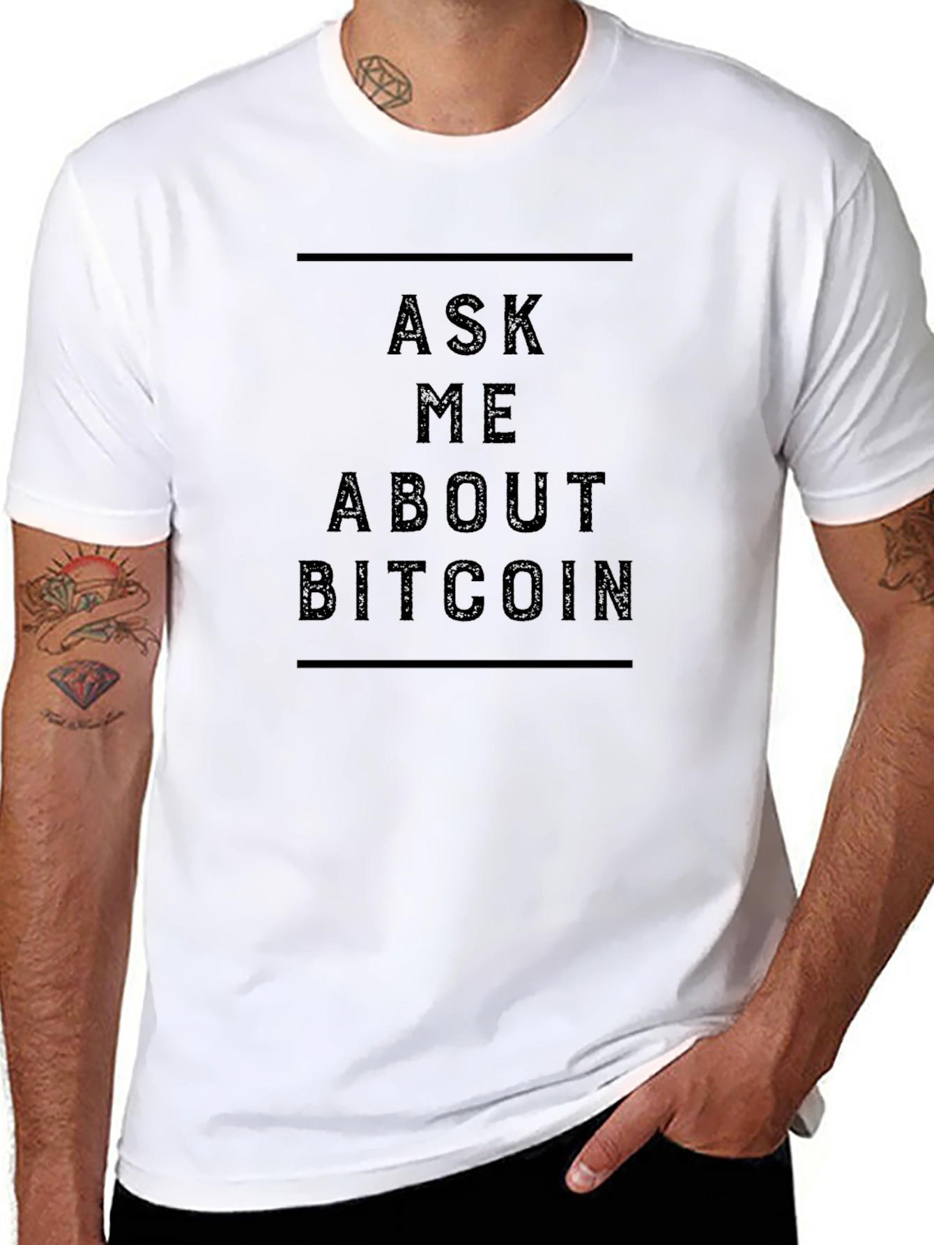 Ask Me About Bitcoin Graphic Tee