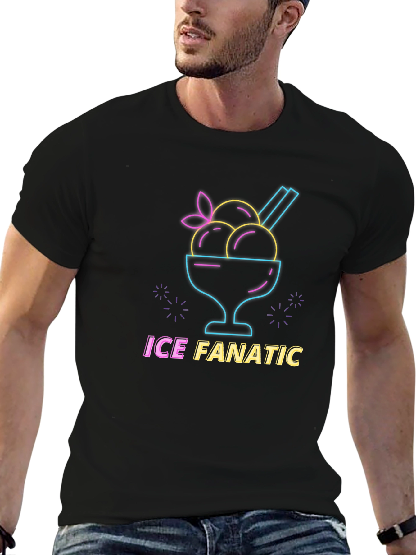 Ice Fanatic Graphic Tee - Black